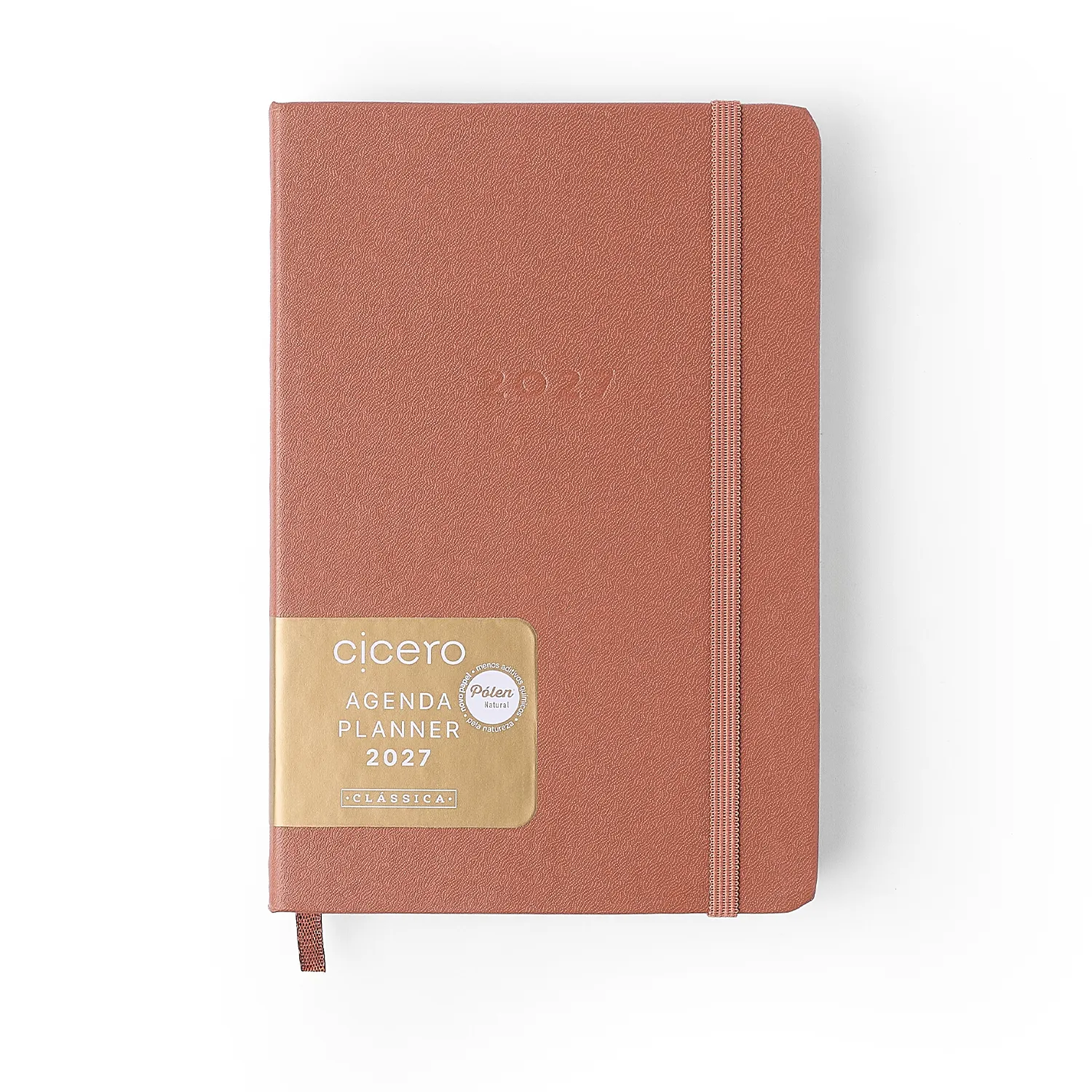 Agenda Planner 2027 Clássica Diária 14x21 Caramelo