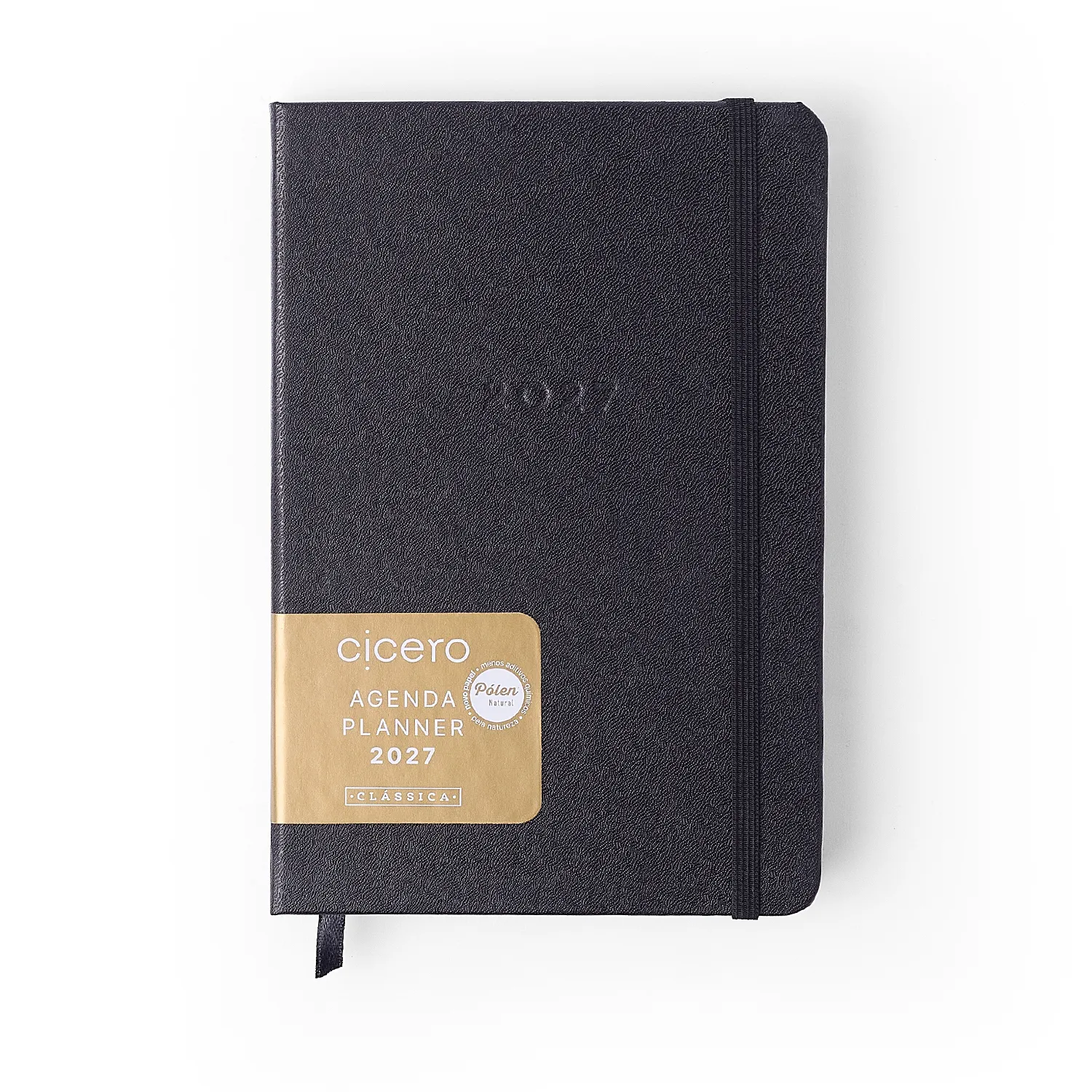 Agenda Planner 2027 Clássica Diária 14x21 Preta