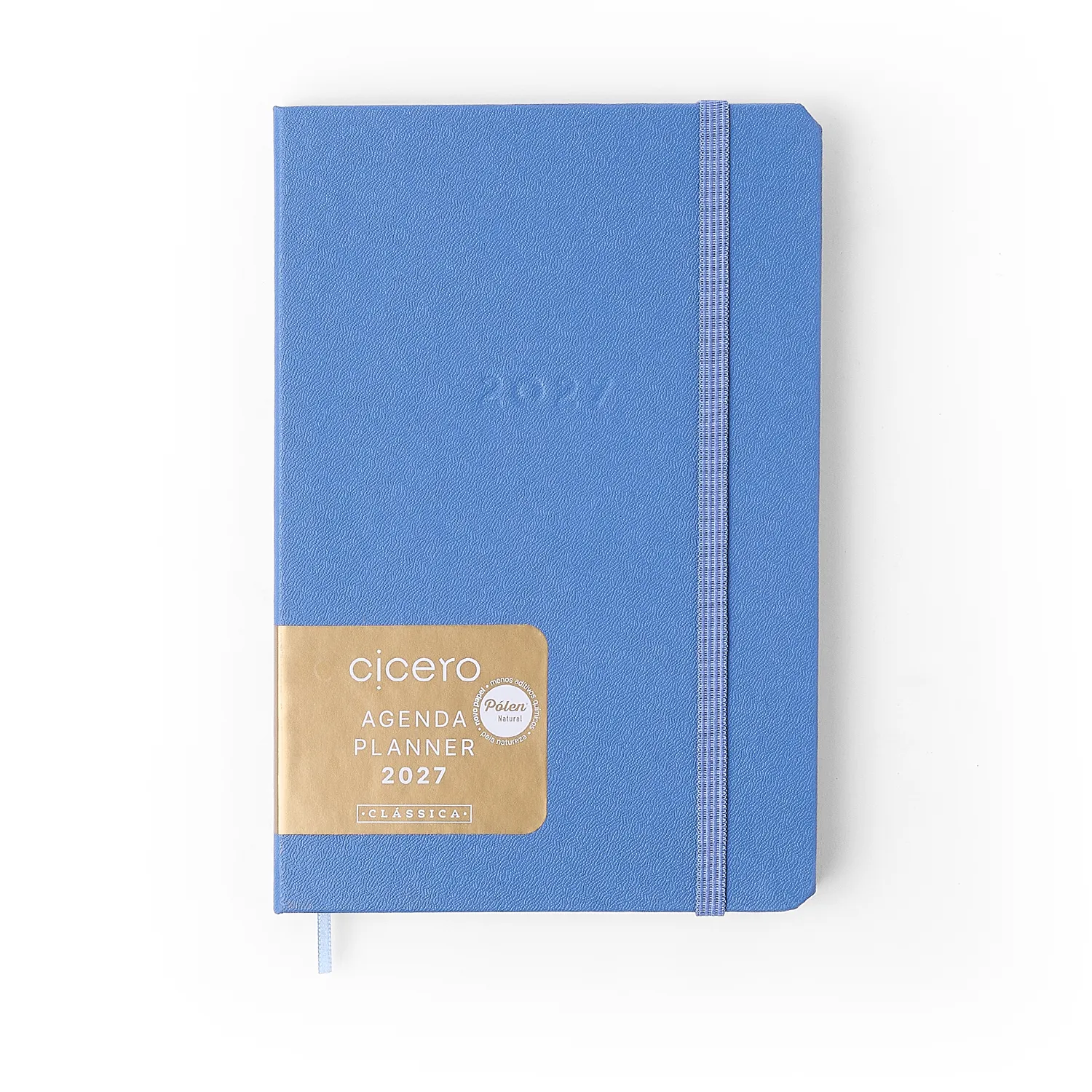 Agenda Planner 2027 Clássica Semanal 14x21 Azul Celeste
