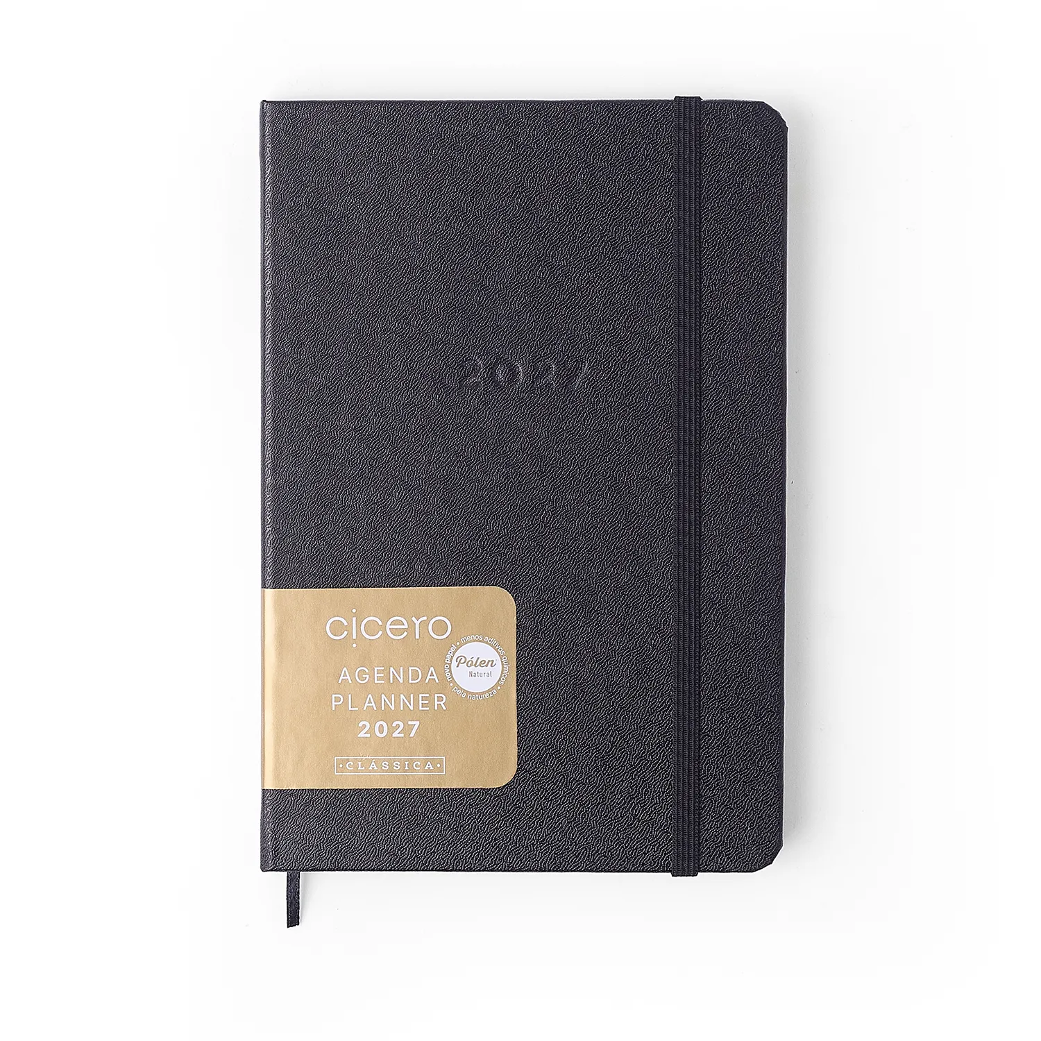 Agenda Planner 2027 Clássica Semanal 14x21 Preta
