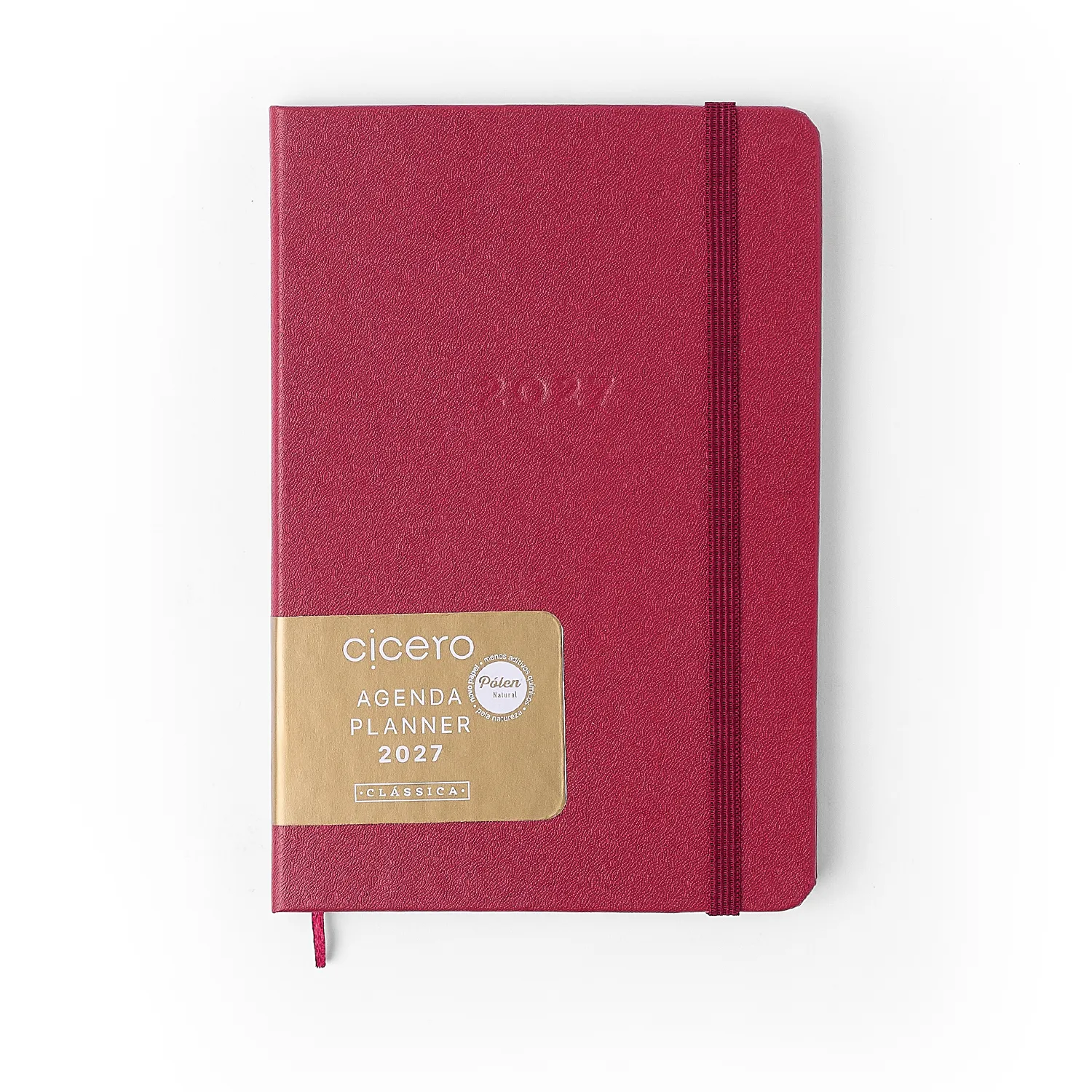 Agenda Planner 2027 Clássica Semanal Anotações 14x21 Vermelho Quente