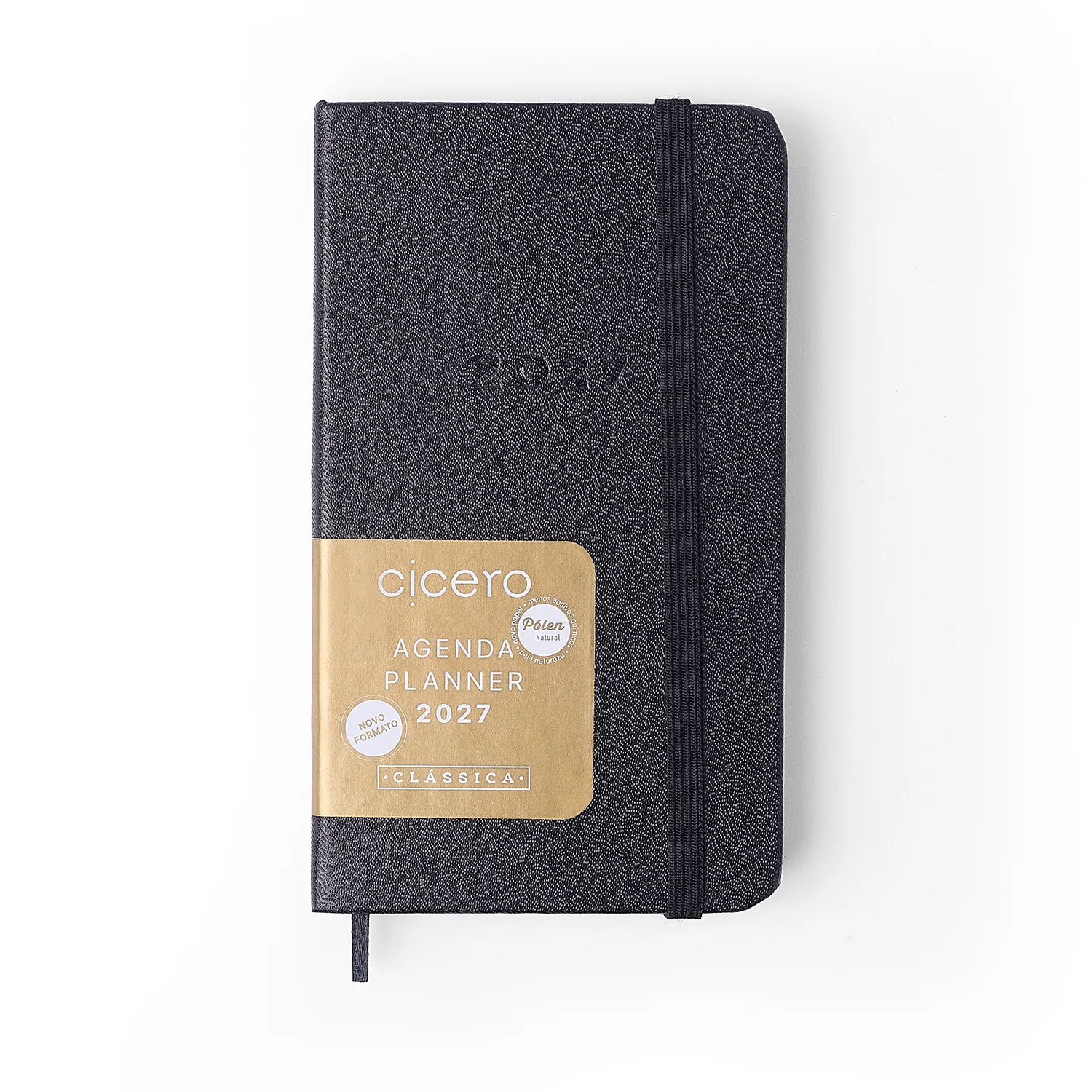 Agenda Planner 2027 Clássica Semanal Anotações 9x15,5 Preta