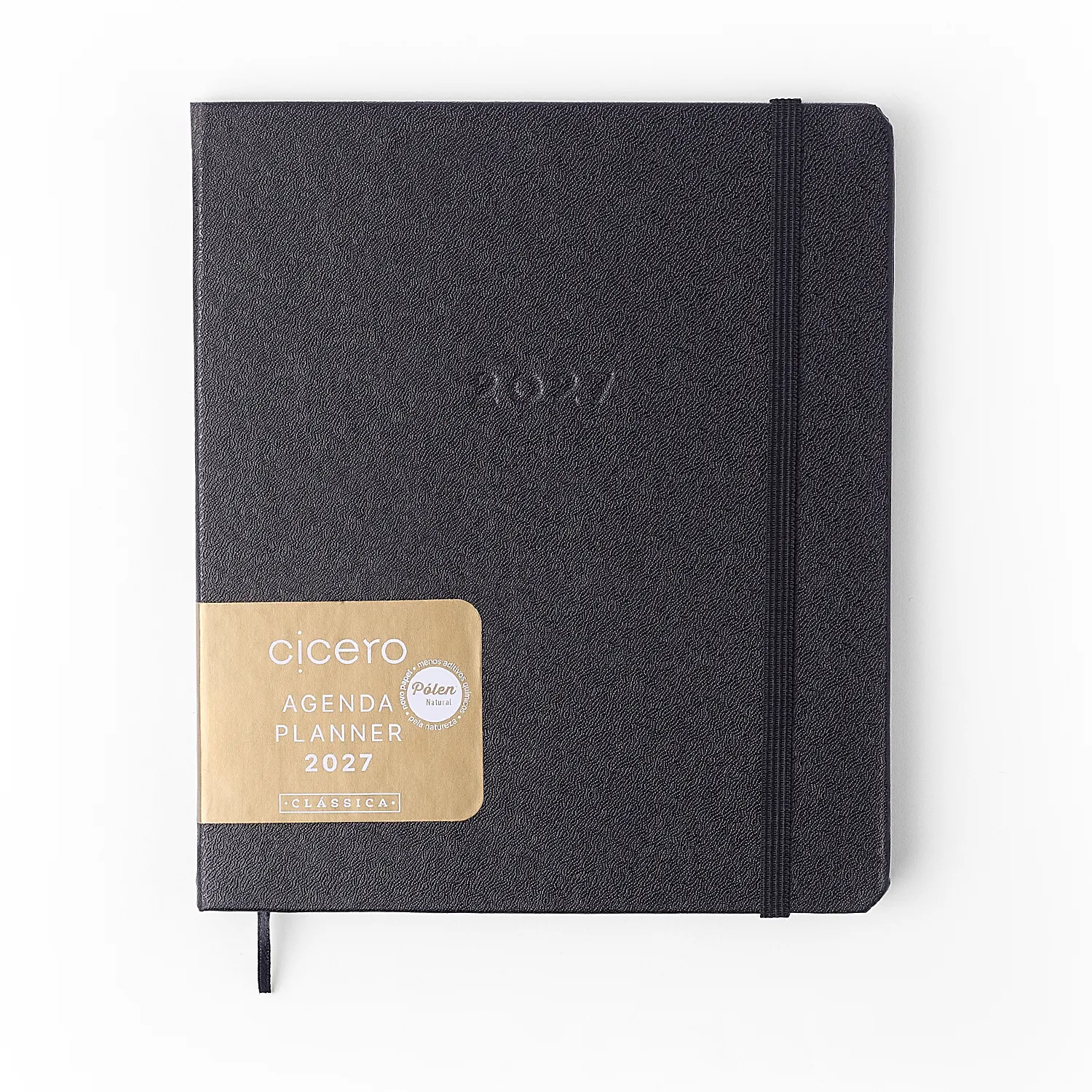 Agenda Planner 2027 Clássica Semanal Planejamento 17x19,5 Preta