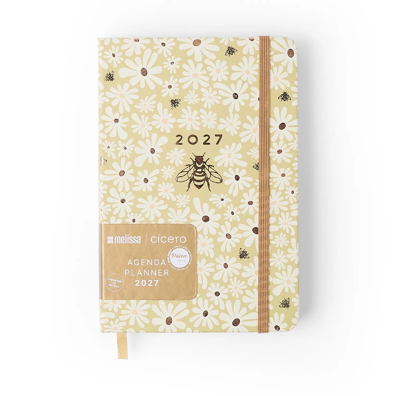 Agenda Planner 2027 Melissa Diária 14x21 Mini Bloomy Pistache