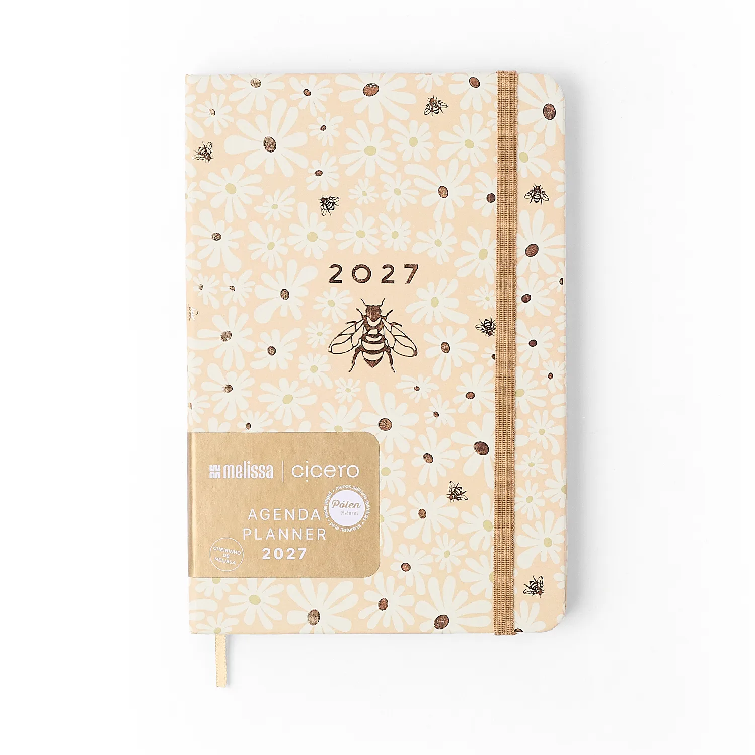 Agenda Planner 2027 Melissa Semanal 14x21 Mini Bloomy Manteiga