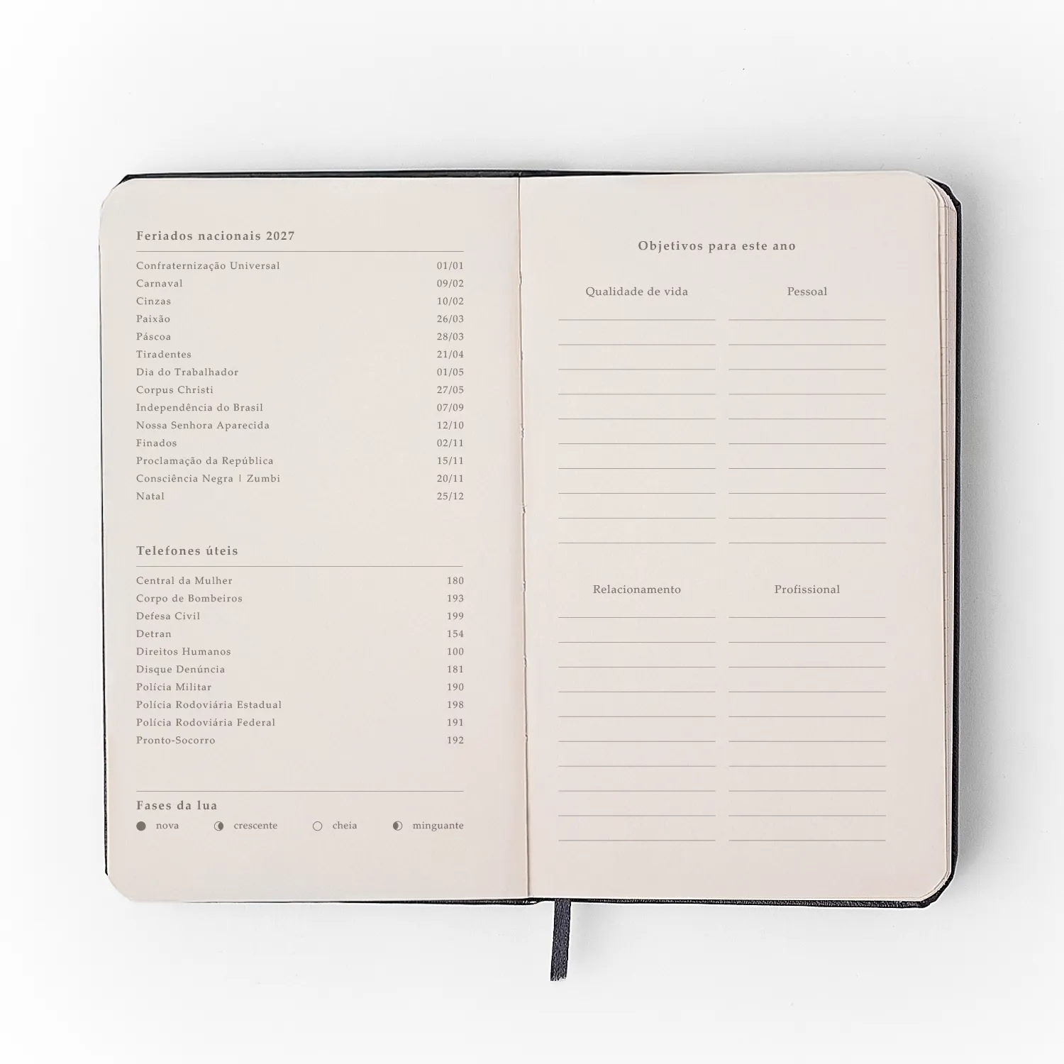 Agenda Planner 2027 Petit Semanal Anotações 9x15,5 Moldura