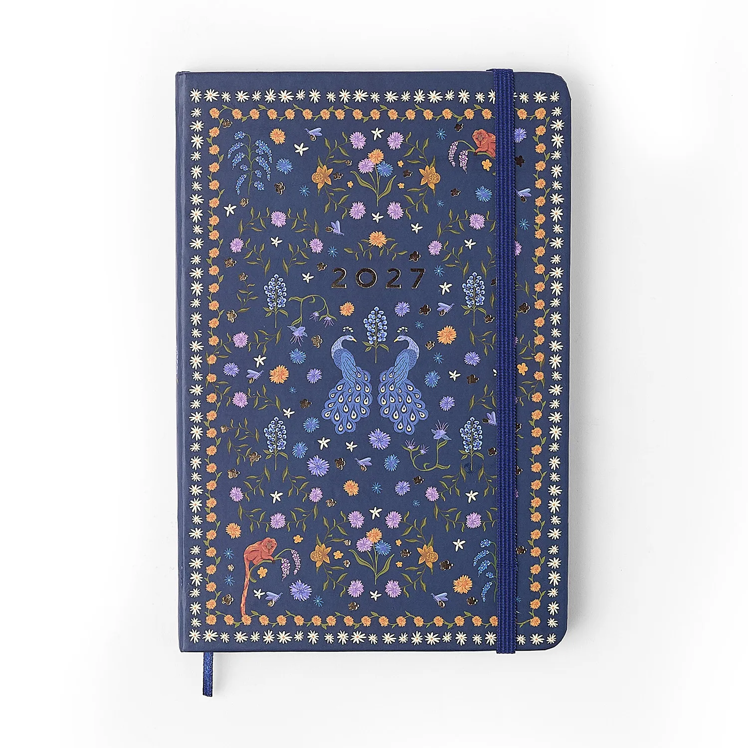 Agenda Planner 2027 Relicário Semanal 14x21 Realeza Marinho