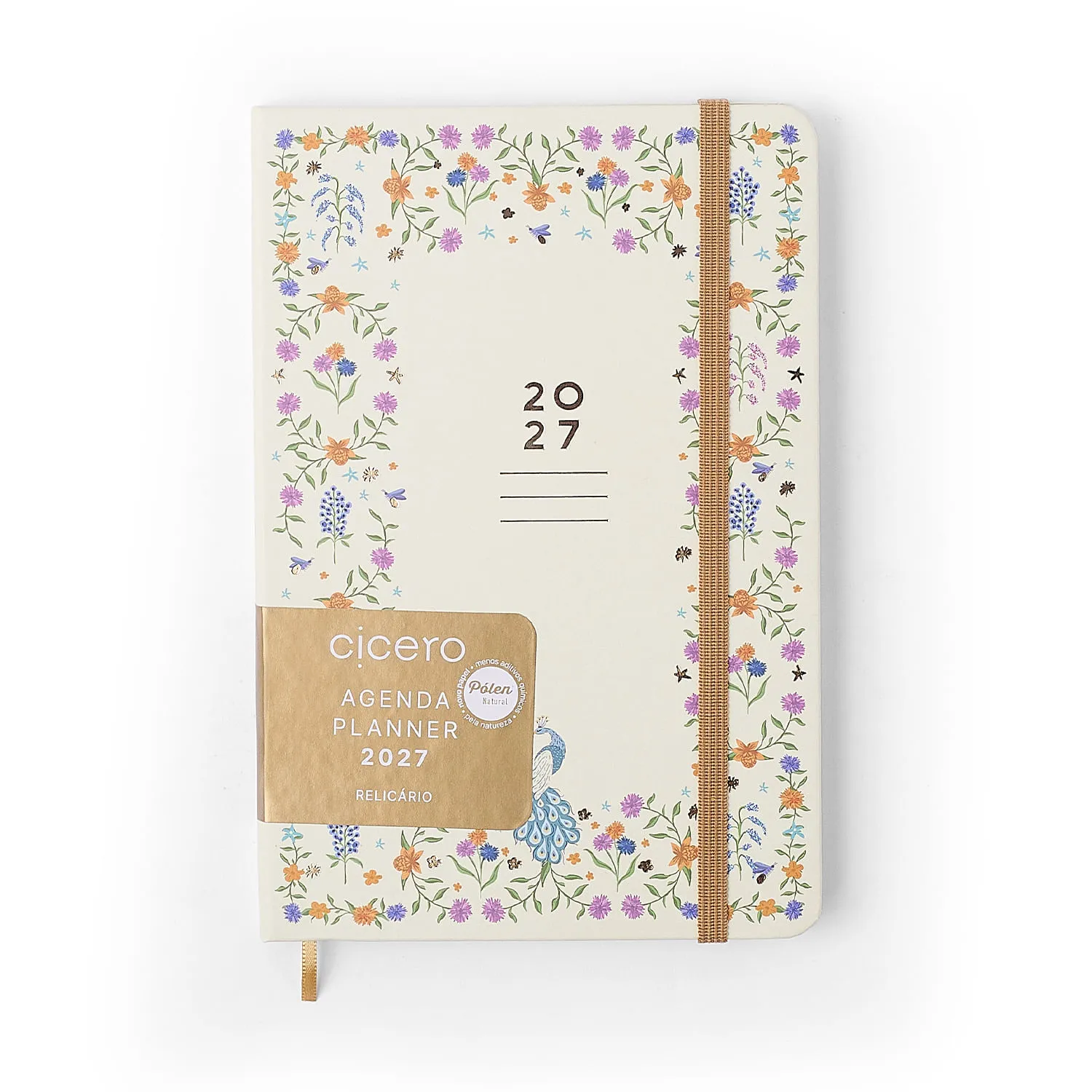 Agenda Planner 2027 Relicário Semanal 14x21 Secreto Off White