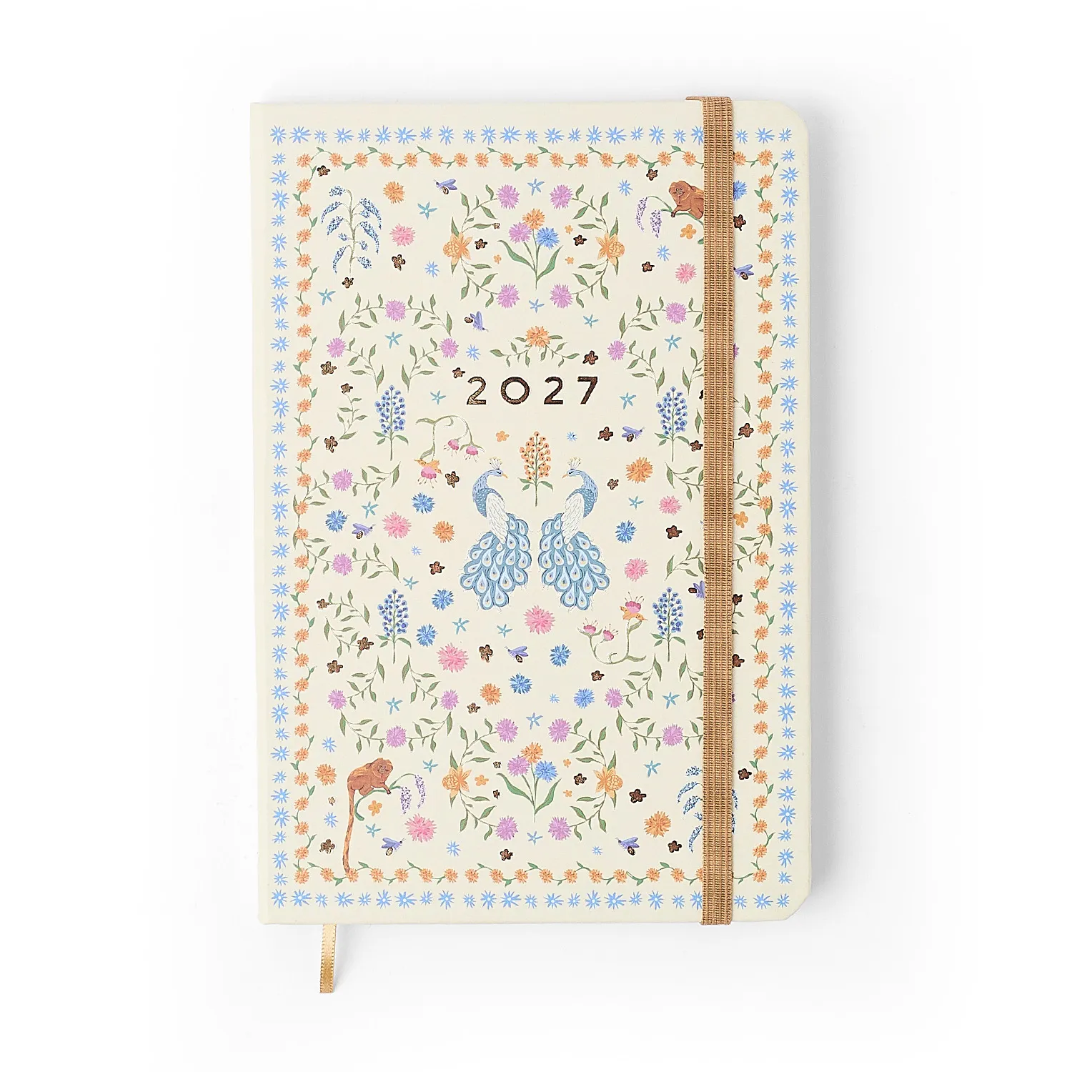 Agenda Planner 2027 Relicário Semanal Anotações 14x21 Realeza Off White