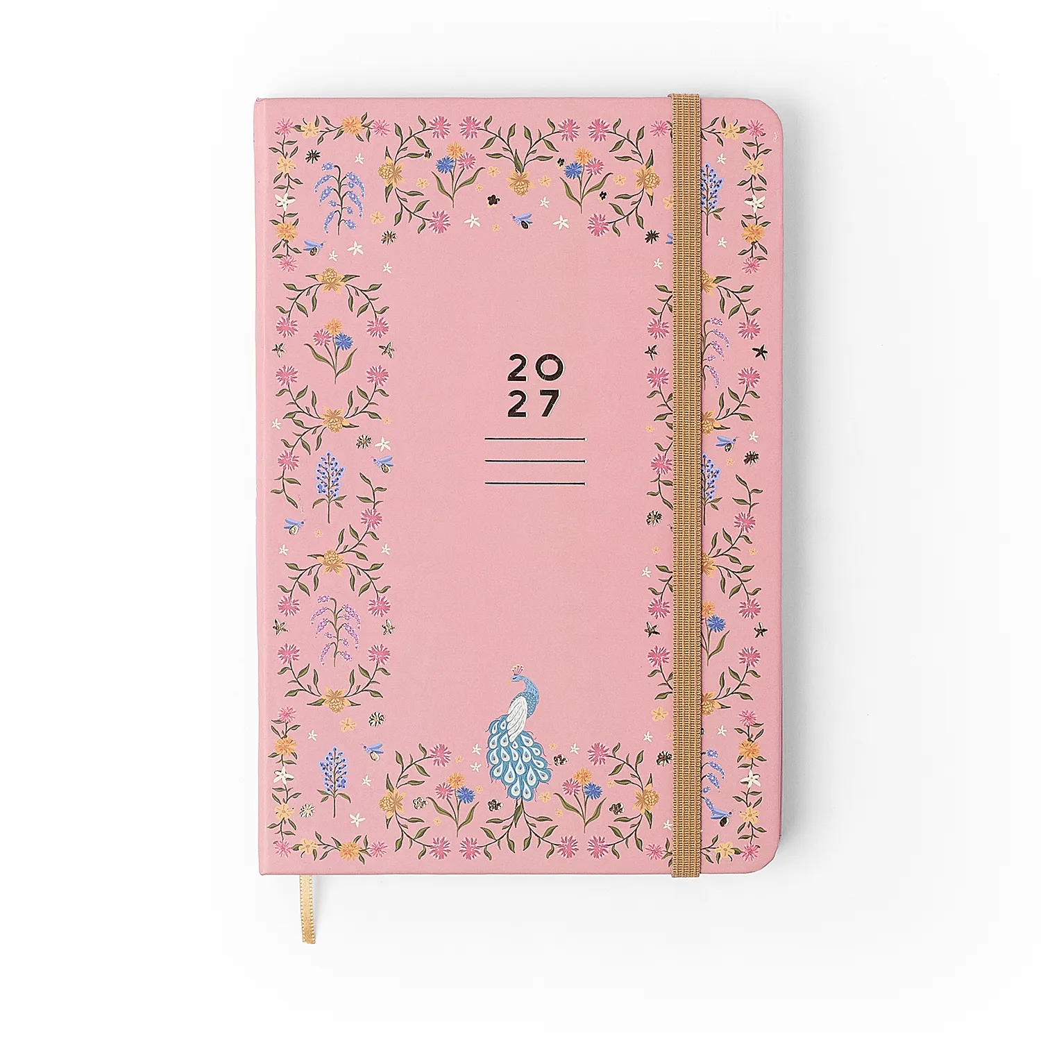 Agenda Planner 2027 Relicário Semanal Anotações 14x21 Secreto Coral