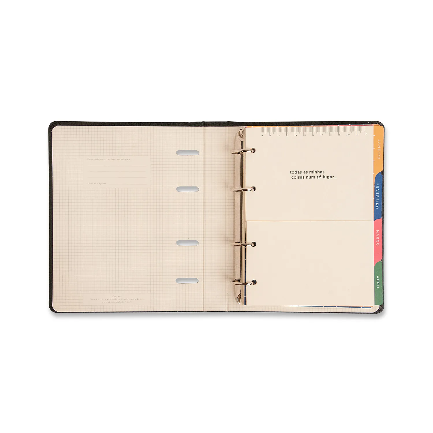 Agenda Planner Argolado 2027 Clássica Semanal Notas A5 Preta