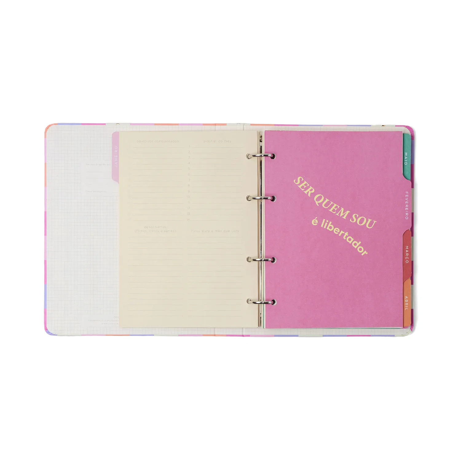 Agenda Planner Argolado 2027 Melissa Semanal Notas A5 Mini Bloomy Pistache