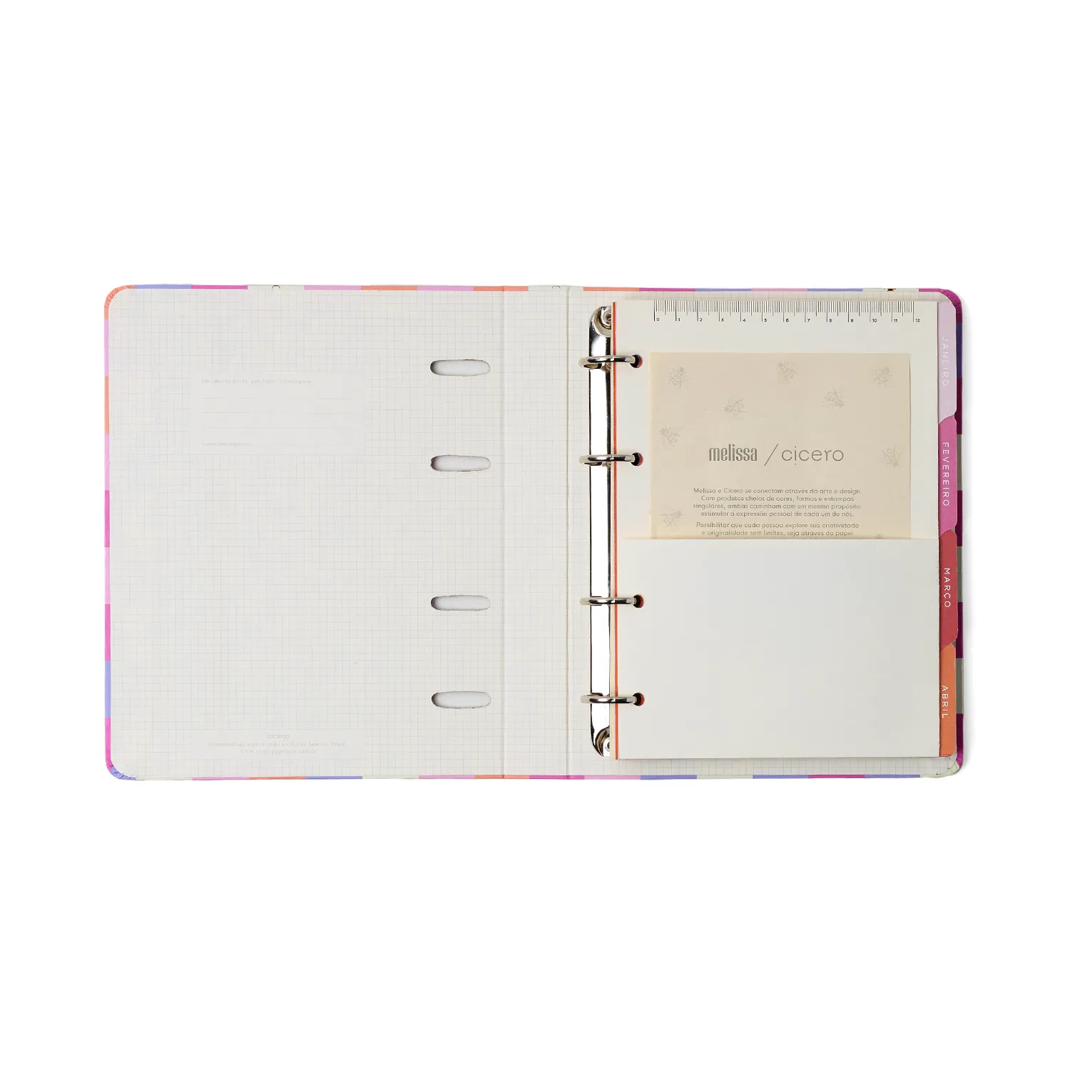 Agenda Planner Argolado 2027 Melissa Semanal Notas A5 Mini Bloomy Pistache