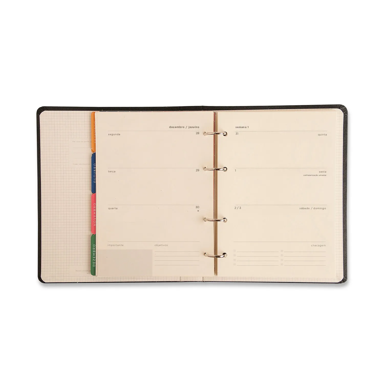 Agenda Planner Argolado 2027 Noronha Semanal Notas A5 Baia do Sancho