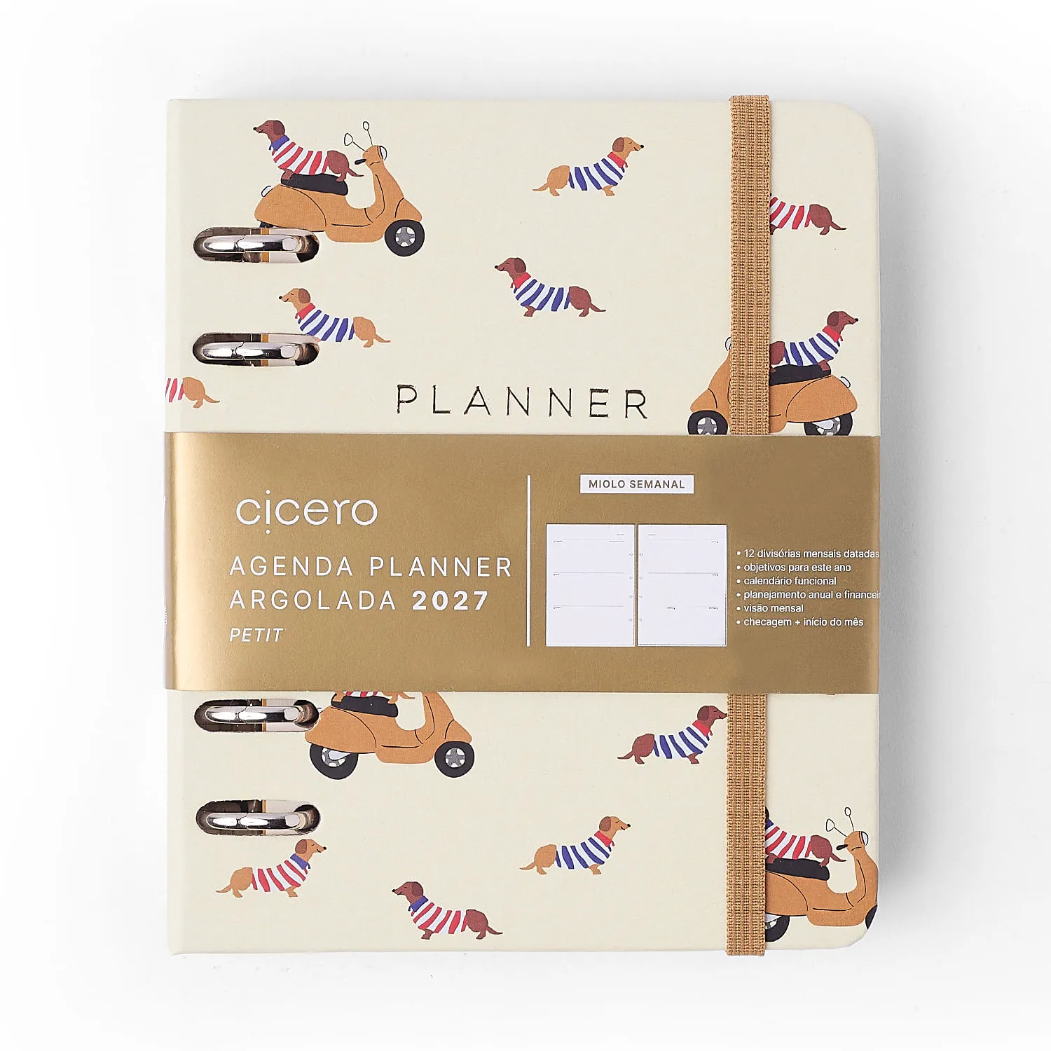 Agenda Planner Argolado 2027 Petit Semanal A6 Lambreta