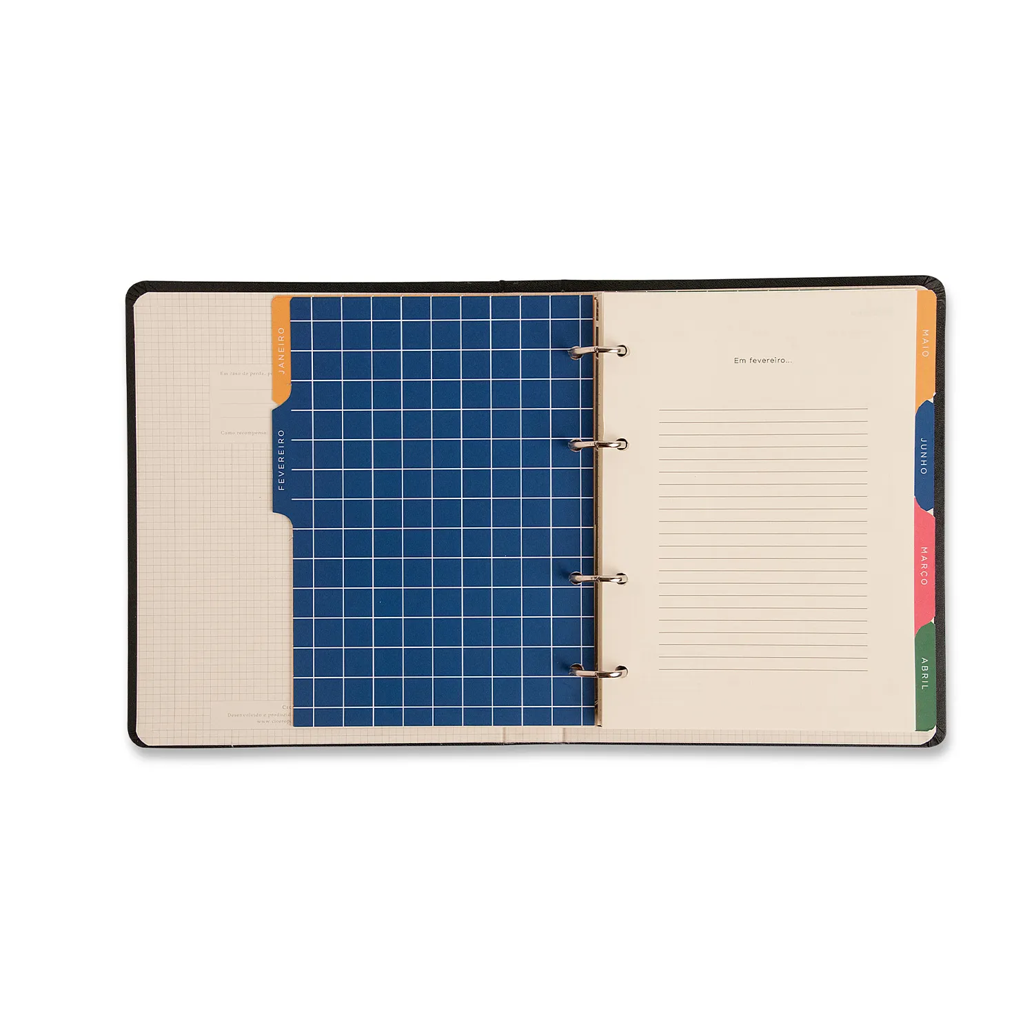 Agenda Planner Argolado 2027 Relicário Semanal Notas A5 Realeza Marinho