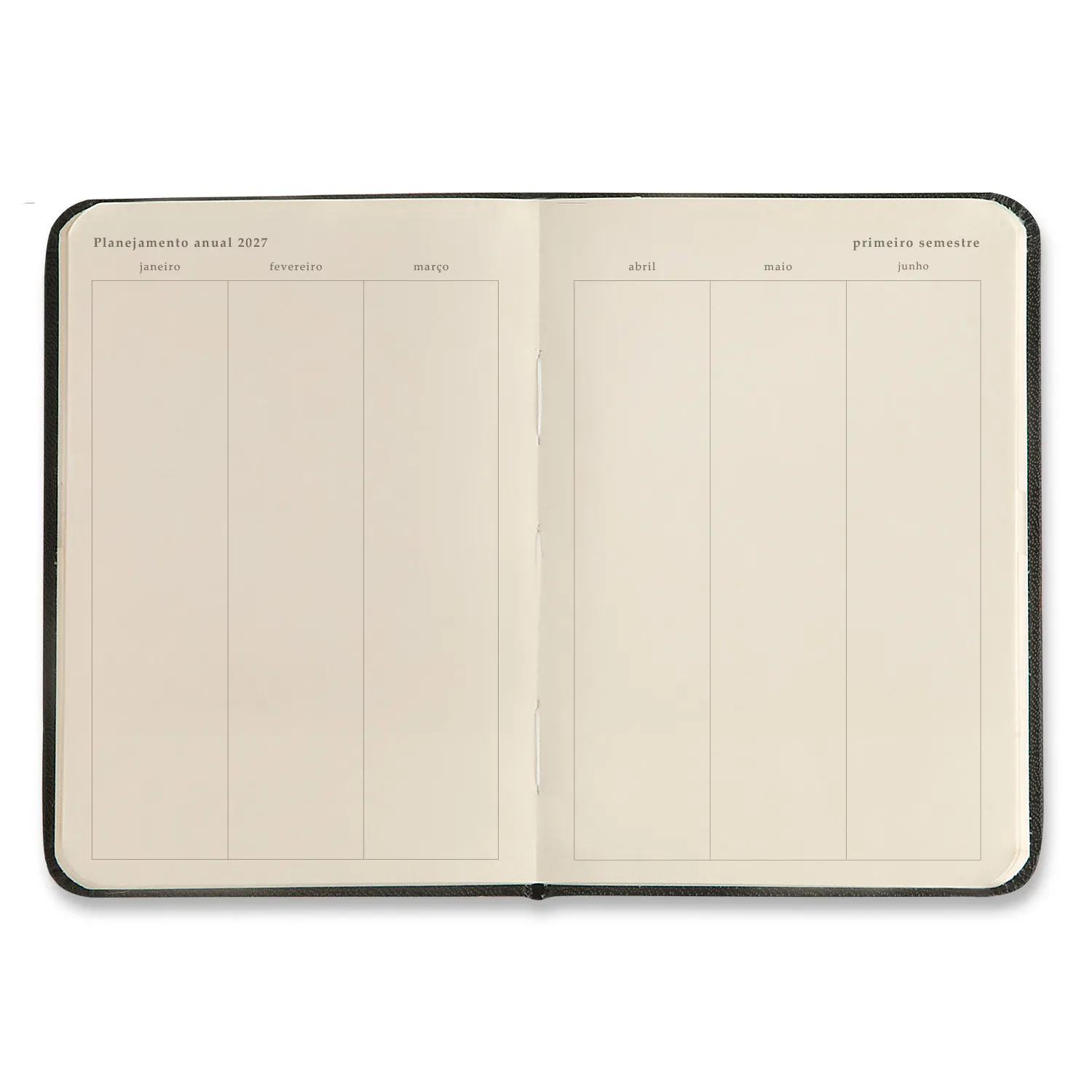 Agenda Planner Ciceros 2027 Haras Semanal 9x13 Selaria Preto