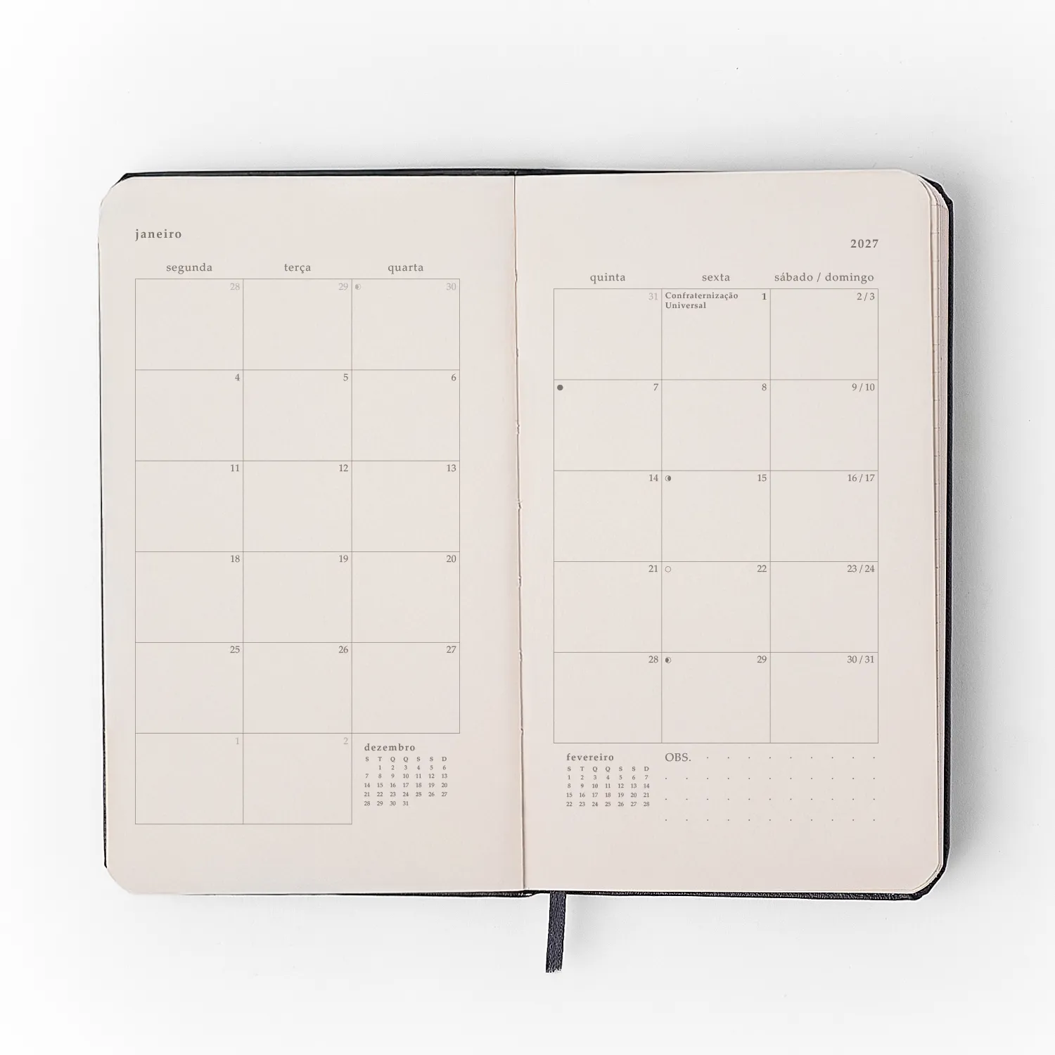 Agenda Planner Ciceros 2027 Noronha Semanal Anotações 9x15,5 Flora Marinha