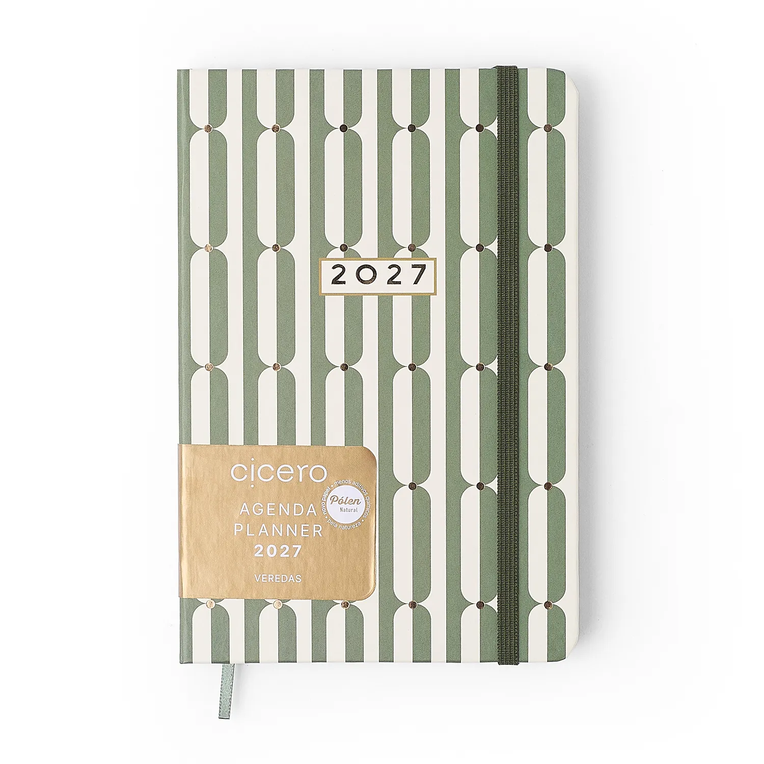 Agenda Planner Ciceros 2027 Veredas Semanal 14x21 Verde