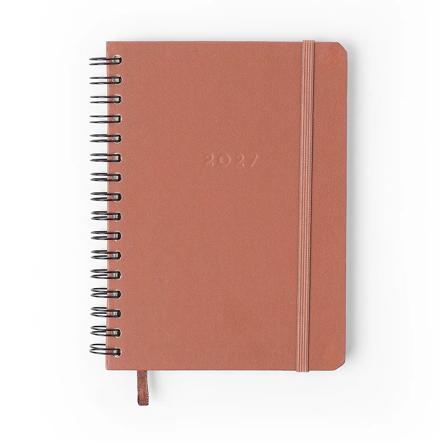 Agenda Planner Wire-o 2027 Clássica Semanal Anotações A5 Caramelo