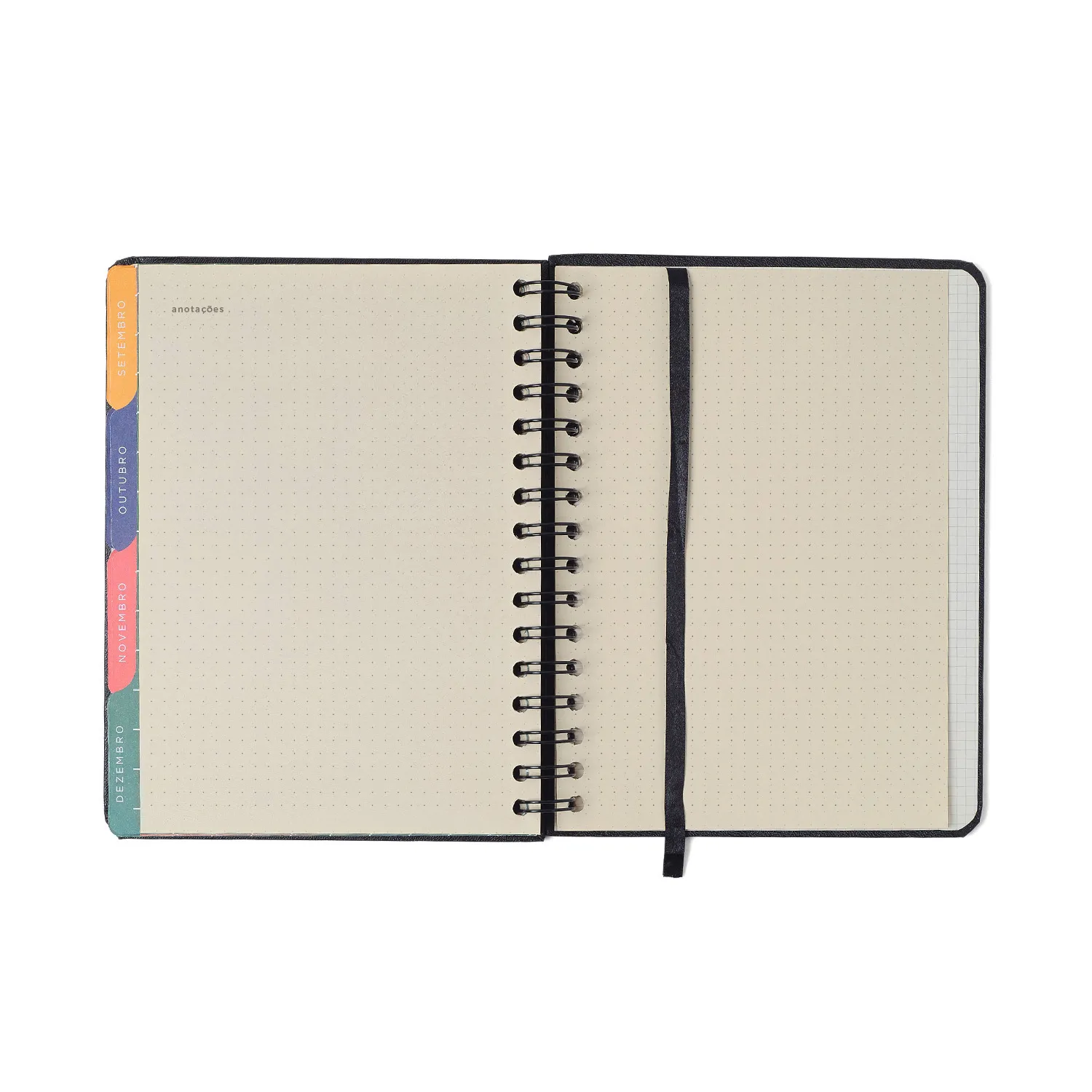 Agenda Planner Wire-o 2027 Clássica Semanal Notas c/ Divisórias A5 Verde Oliva