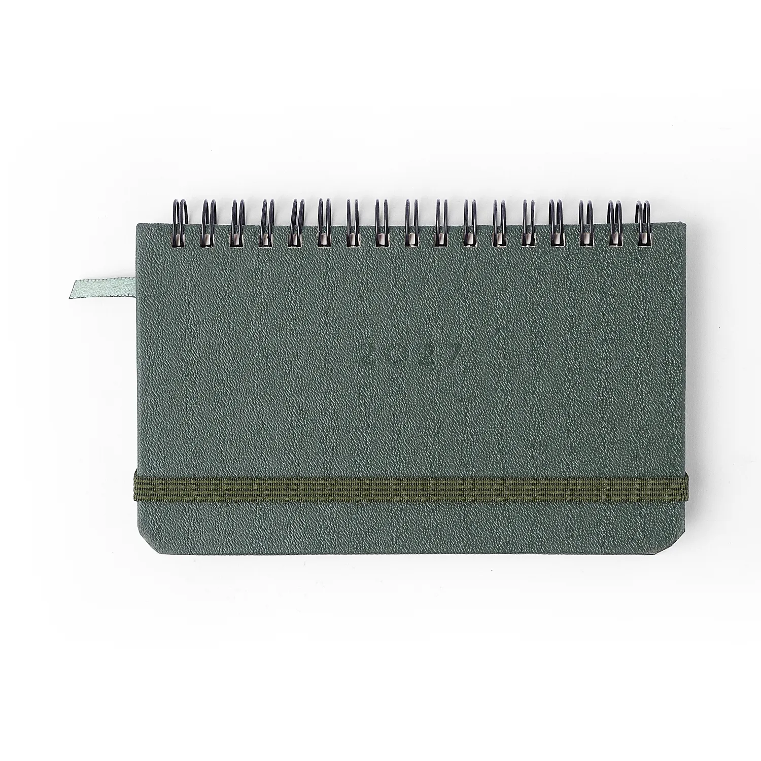 Agenda Planner Wire-o 2027 Clássica Semanal Office 15,5x9 Verde Oliva