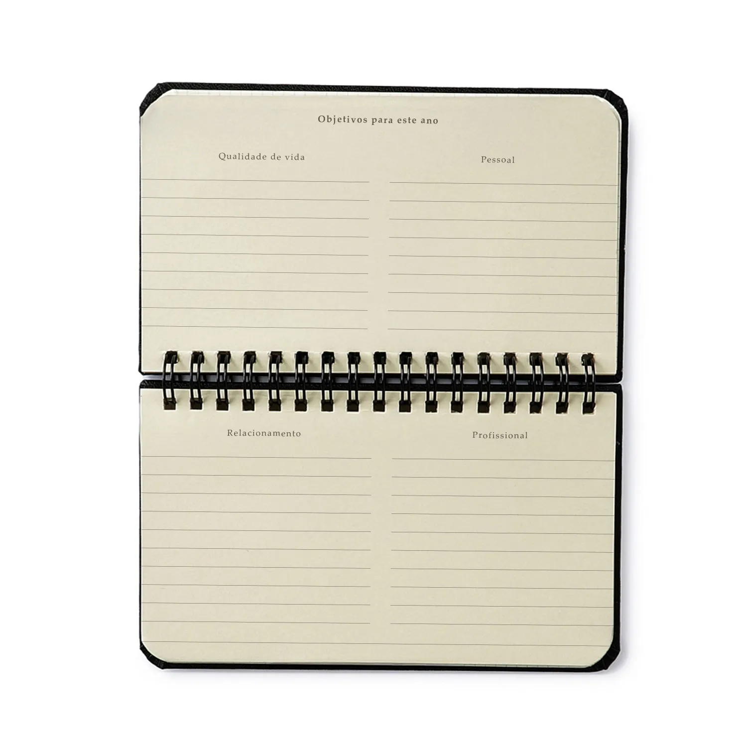 Agenda Planner Wire-o 2027 Clássica Semanal Office 15,5x9 Verde Oliva