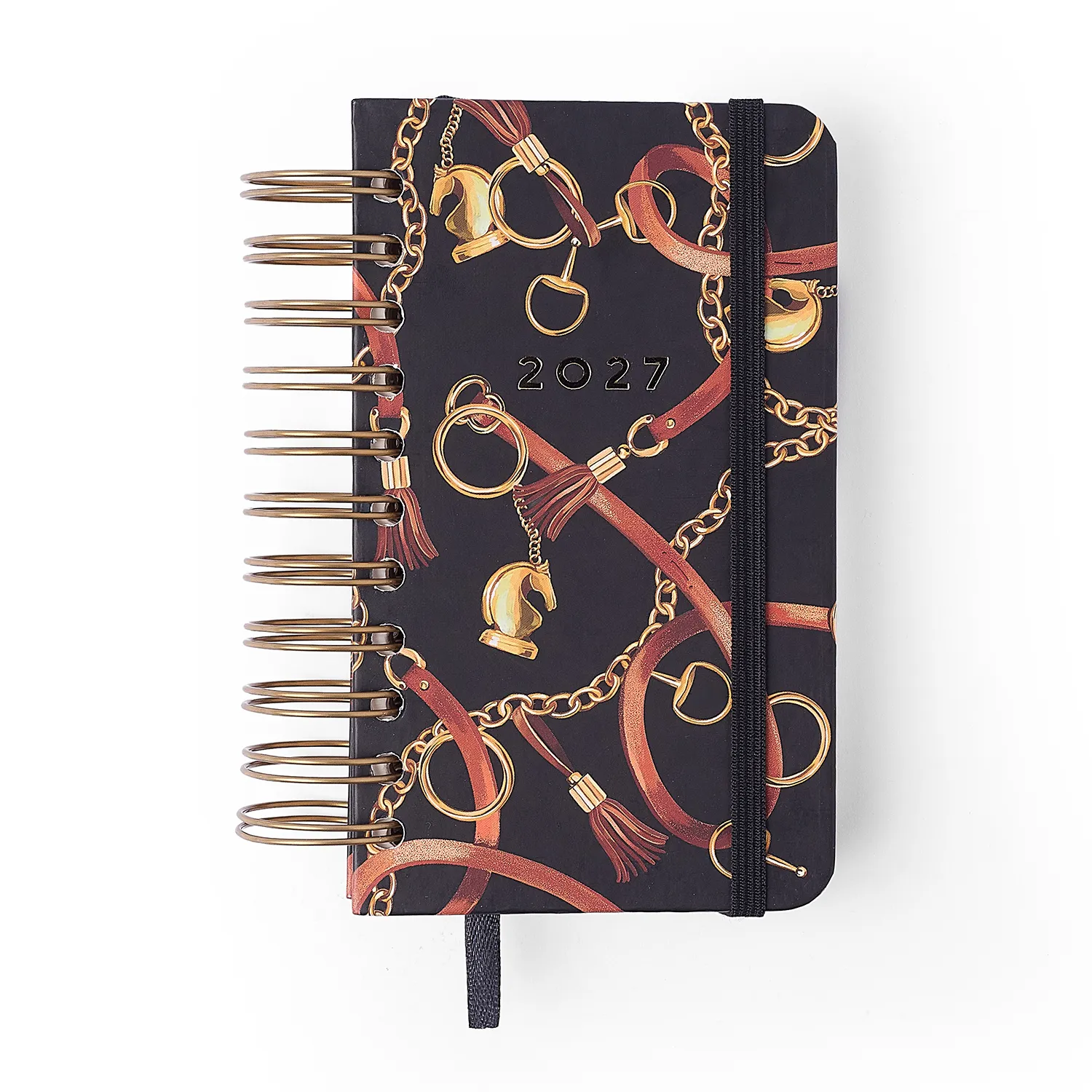 Agenda Planner Wire-o 2027 Haras Diária 9x15,5 Selaria Preto