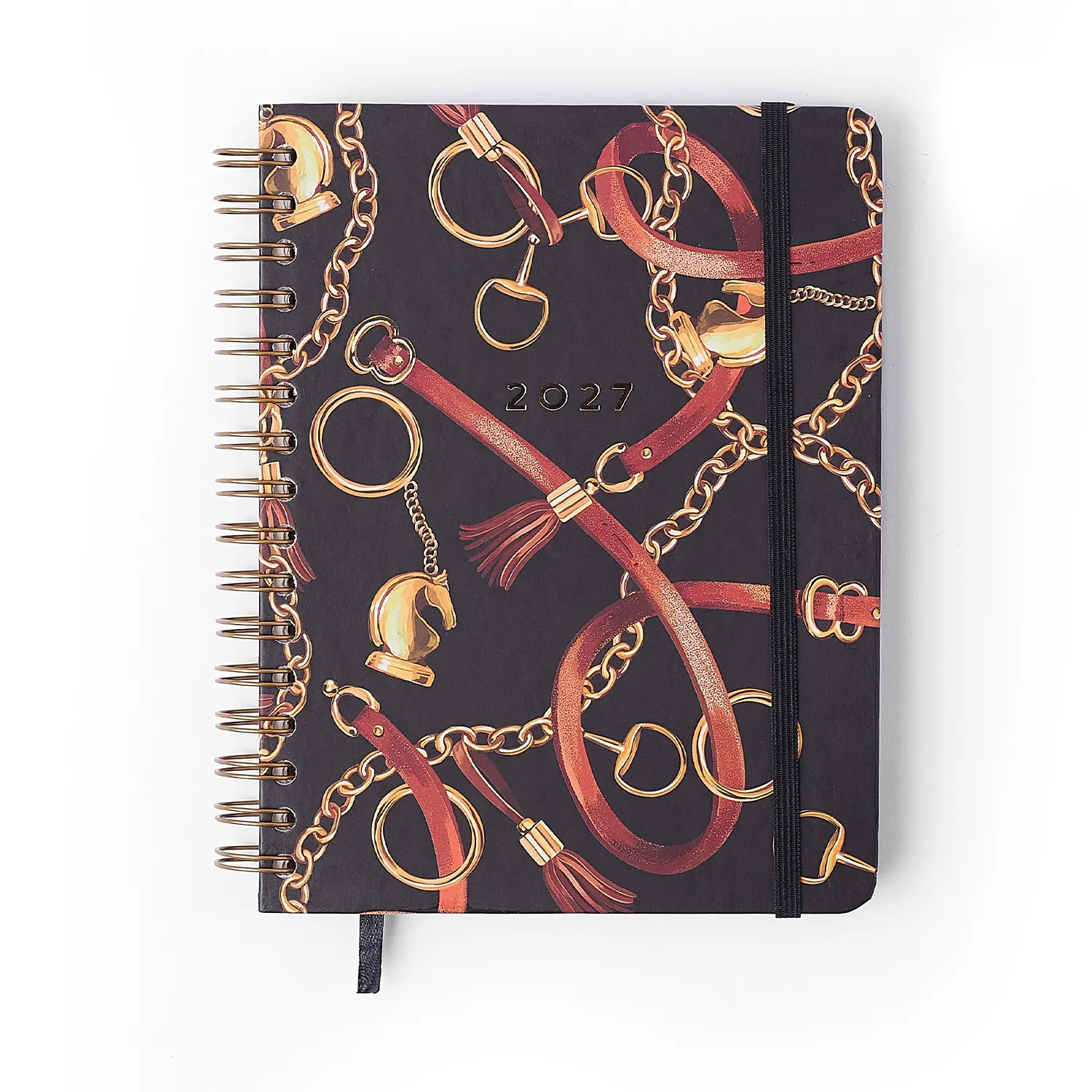 Agenda Planner Wire-o 2027 Haras Semanal Notas c/ Divisórias A5 Selaria Preto