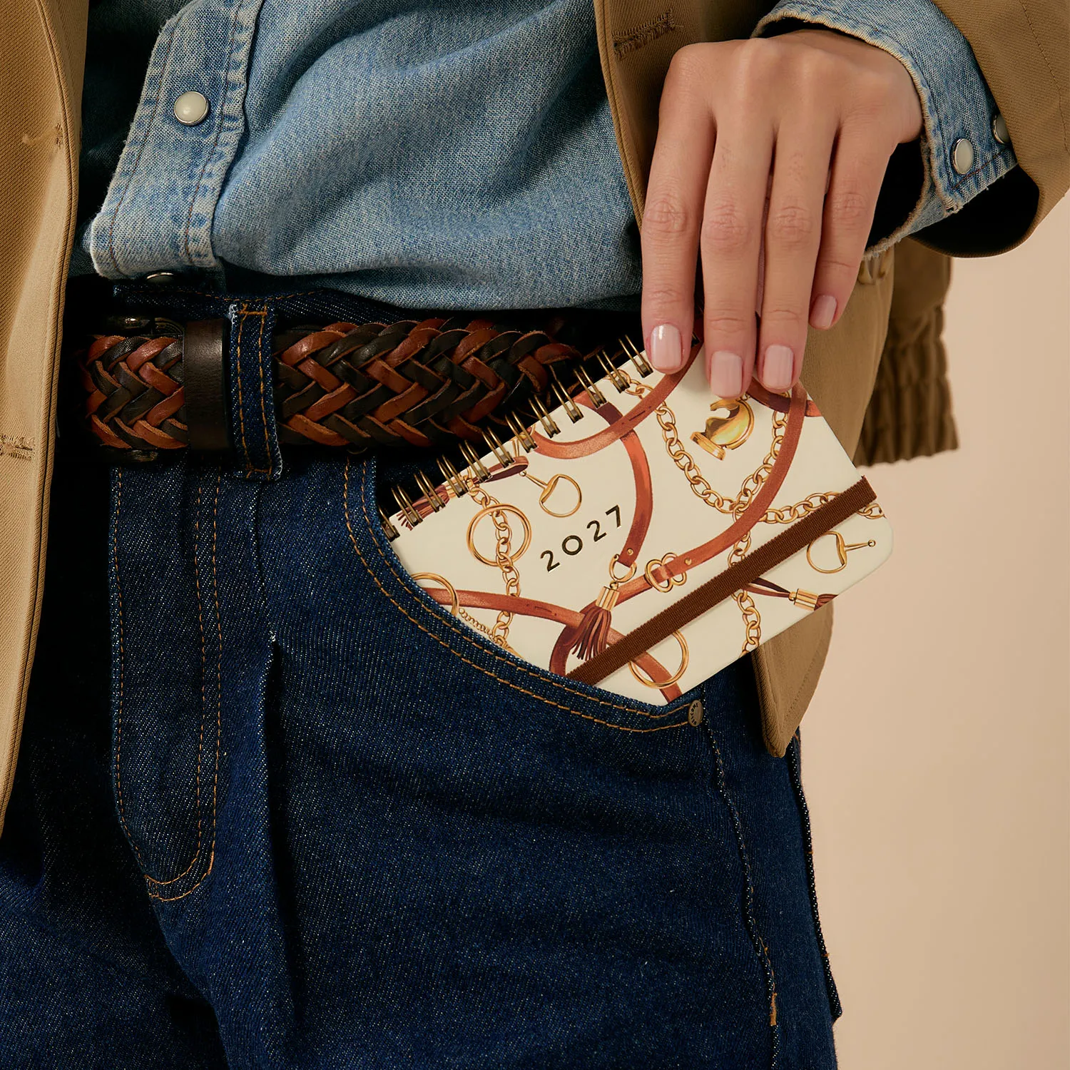 Agenda Planner Wire-o 2027 Haras Semanal Office 15,5x9 Selaria Off White