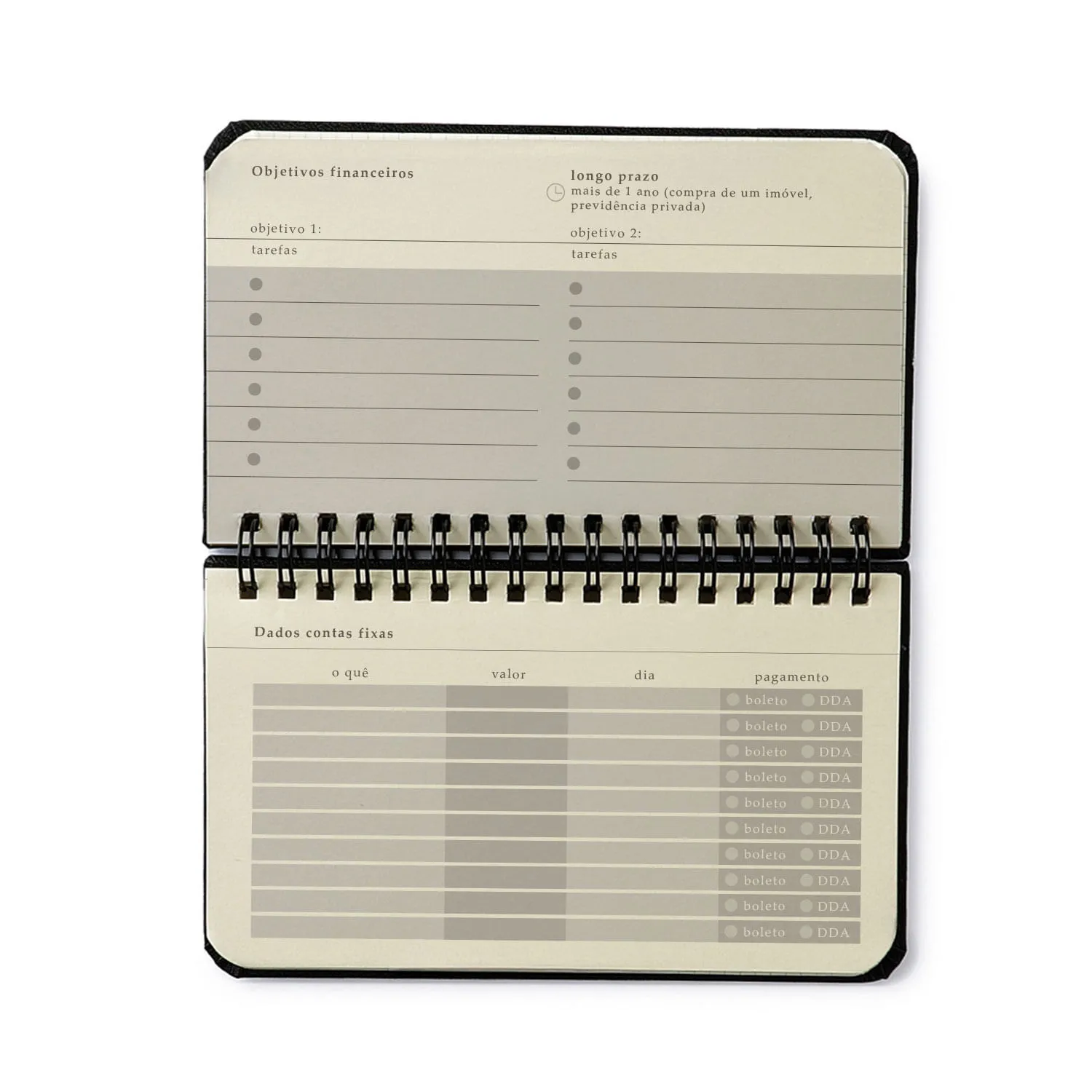 Agenda Planner Wire-o 2027 Haras Semanal Office 15,5x9 Selaria Off White