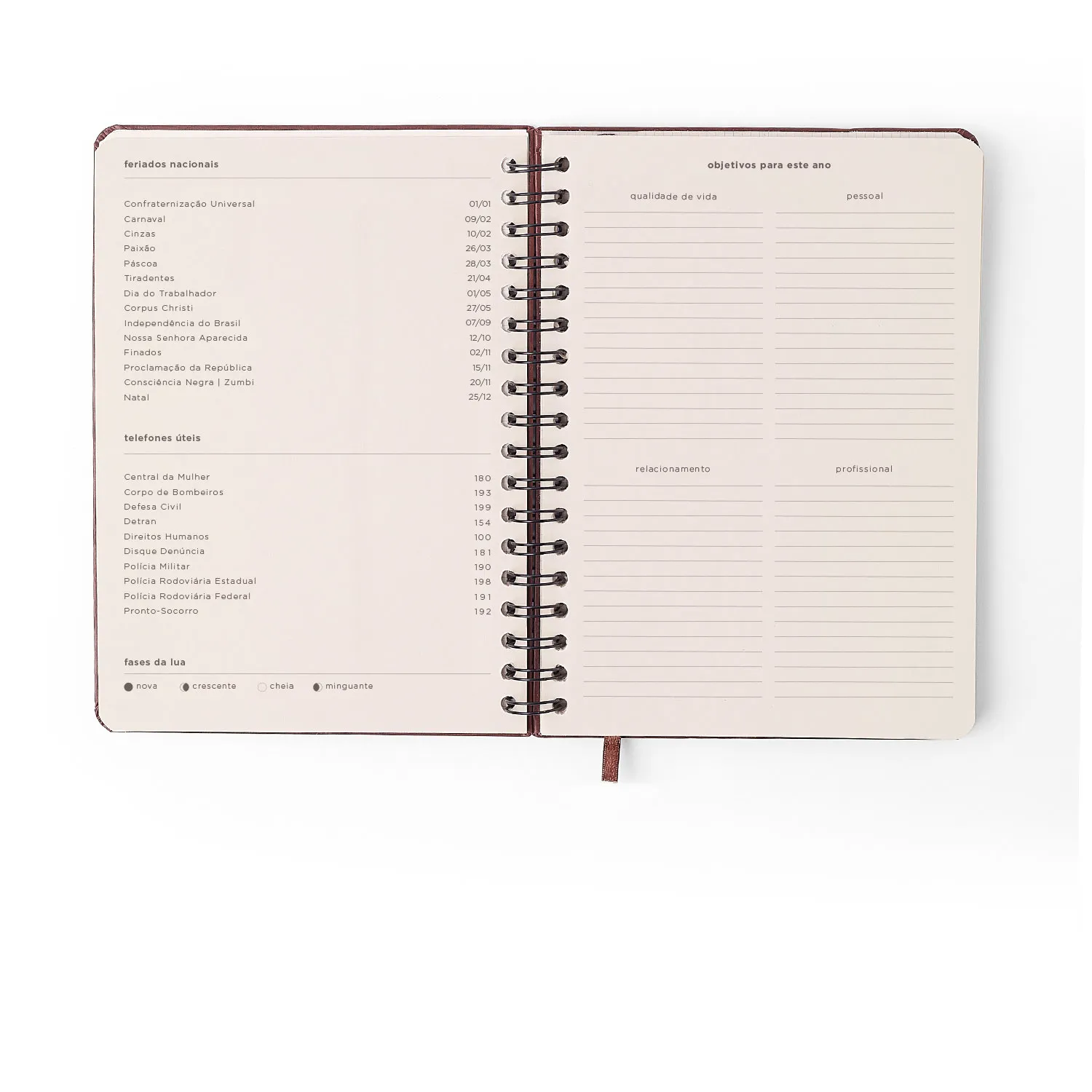 Agenda Planner Wire-o 2027 Haras Semanal Planejamento 17x24 Selaria Preto