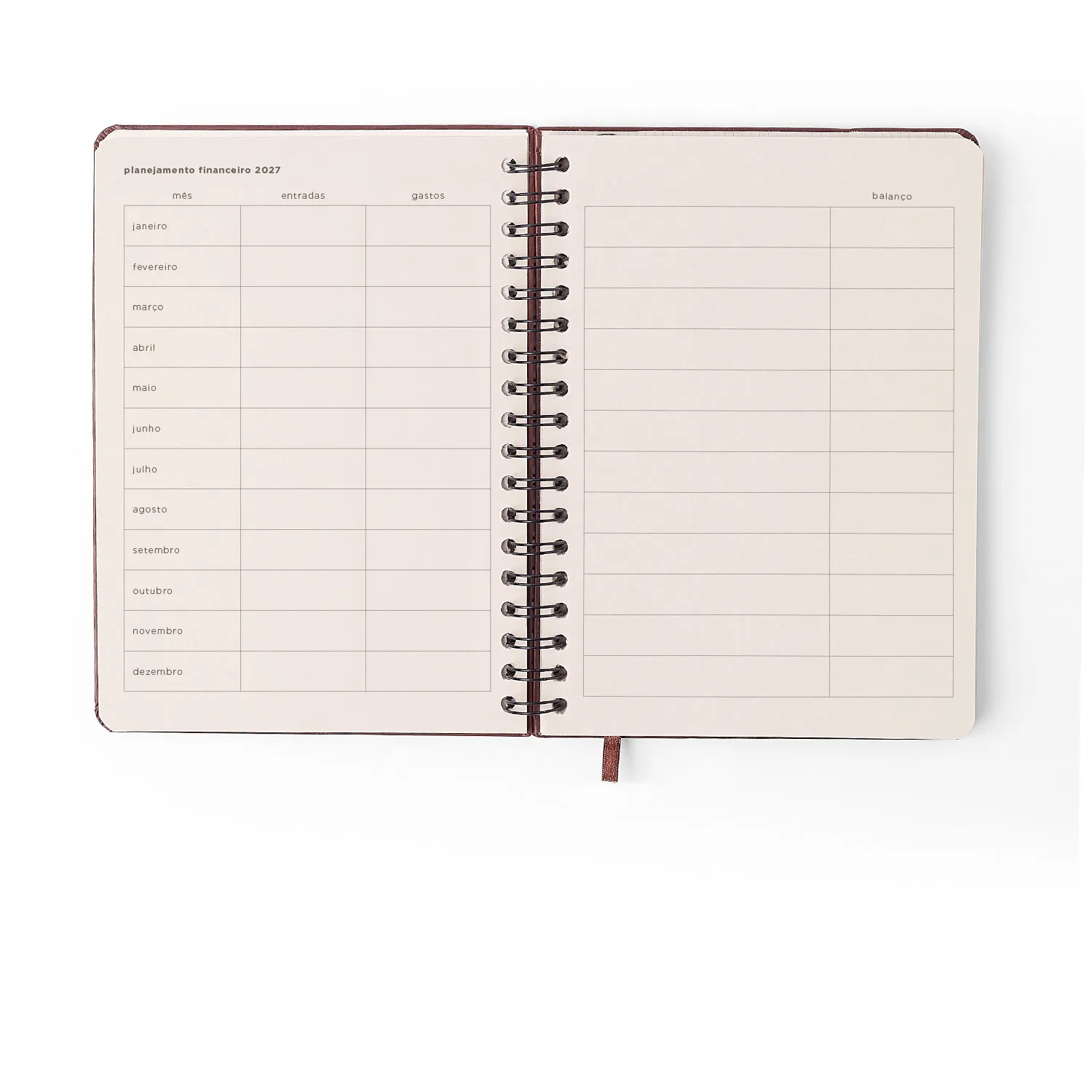 Agenda Planner Wire-o 2027 Haras Semanal Planejamento 17x24 Selaria Preto