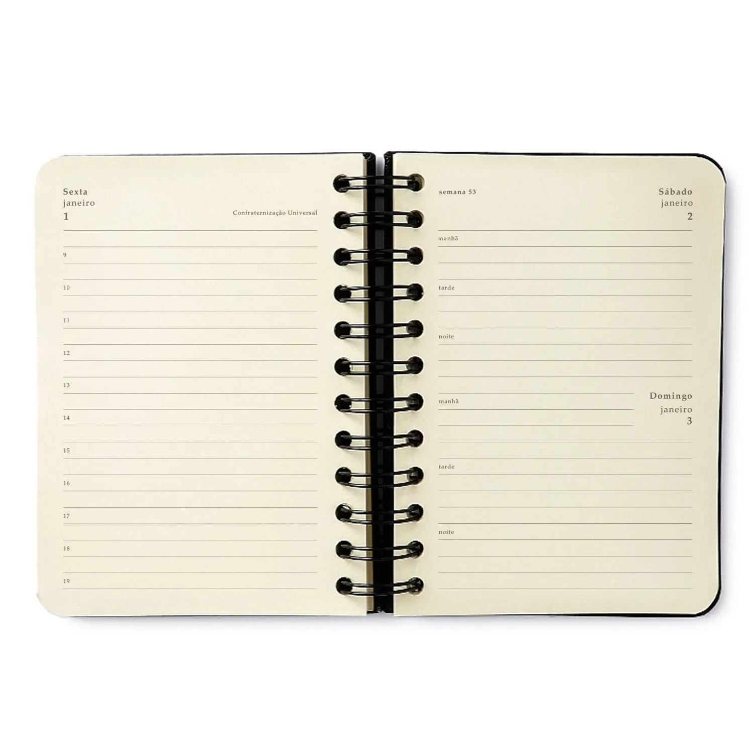 Agenda Planner Wire-o 2027 Melissa Diária 11,5x16 Mini Bloomy Chocolate