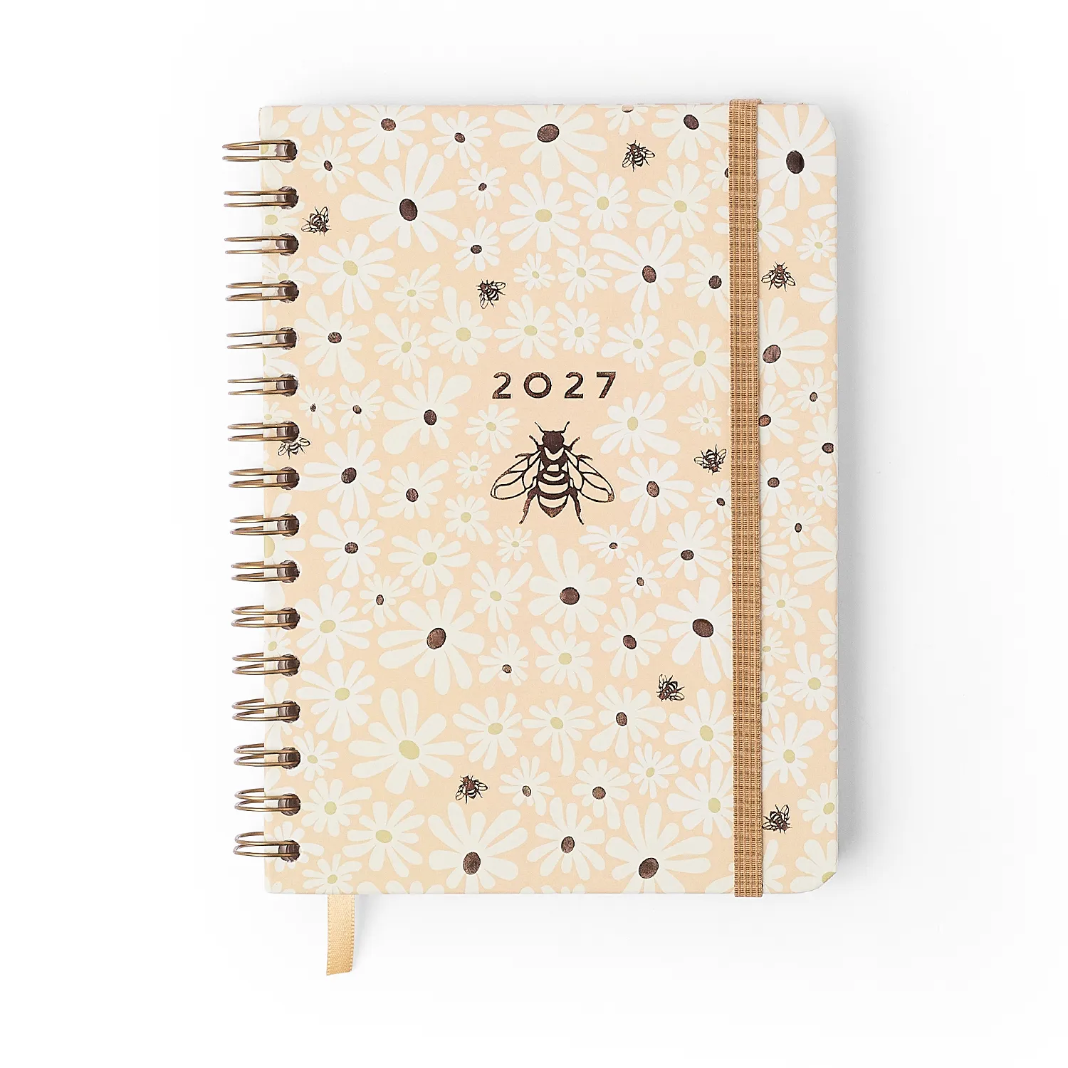 Agenda Planner Wire-o 2027 Melissa Semanal Anotações A5 Mini Bloomy Manteiga