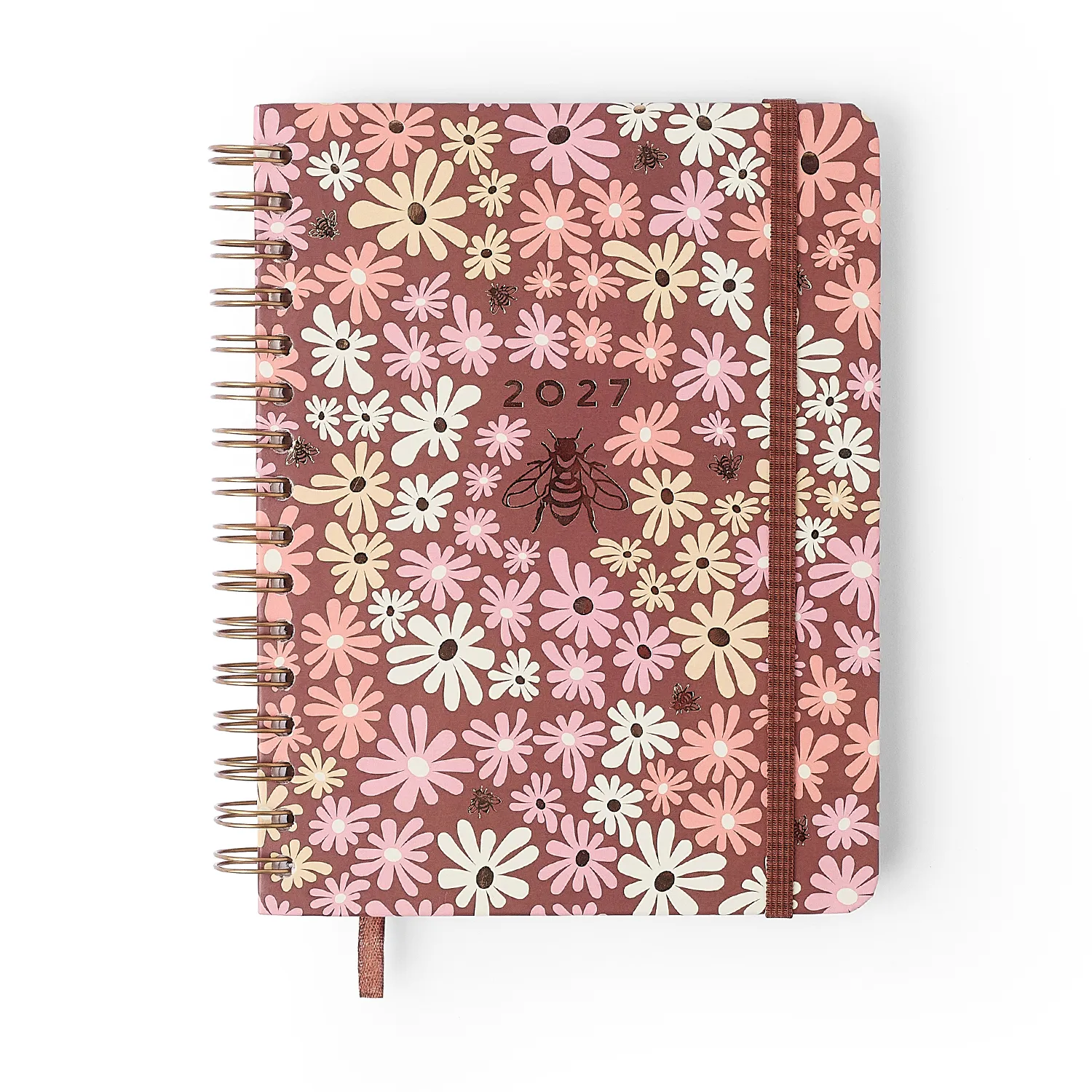 Agenda Planner Wire-o 2027 Melissa Semanal Notas c/ Divisórias A5 Mini Bloomy Chocolate