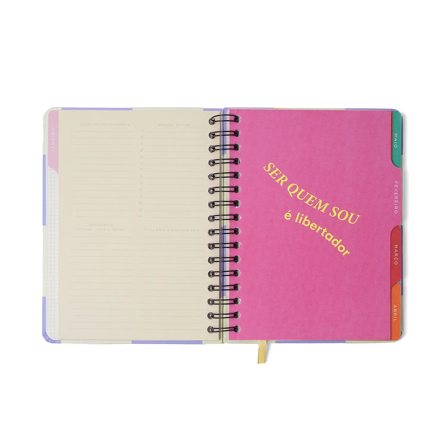 Agenda Planner Wire-o 2027 Melissa Semanal Notas c/ Divisórias A5 Mini Bloomy Chocolate
