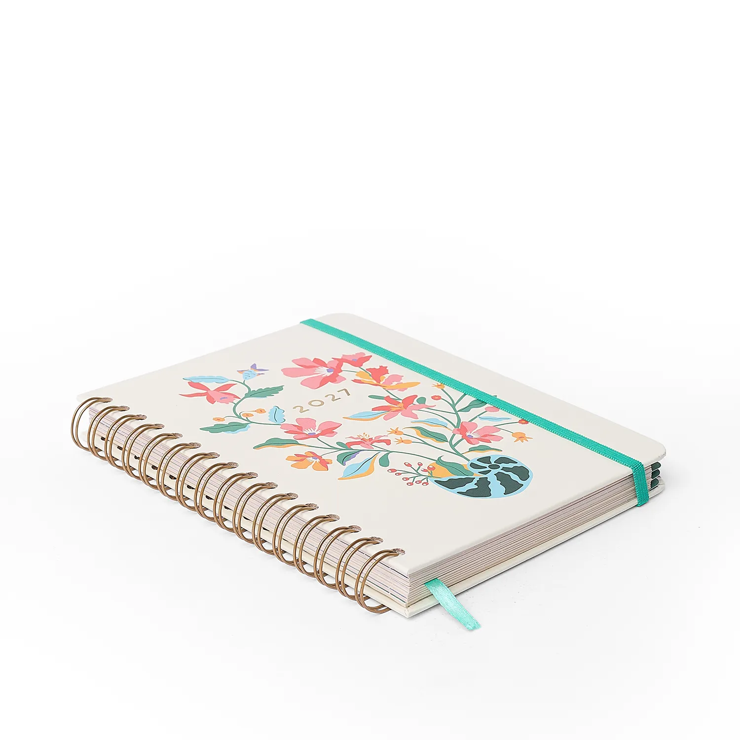 Agenda Planner Wire-o 2027 Noronha Semanal Notas c/ Divisórias A5 Pérola do Mar