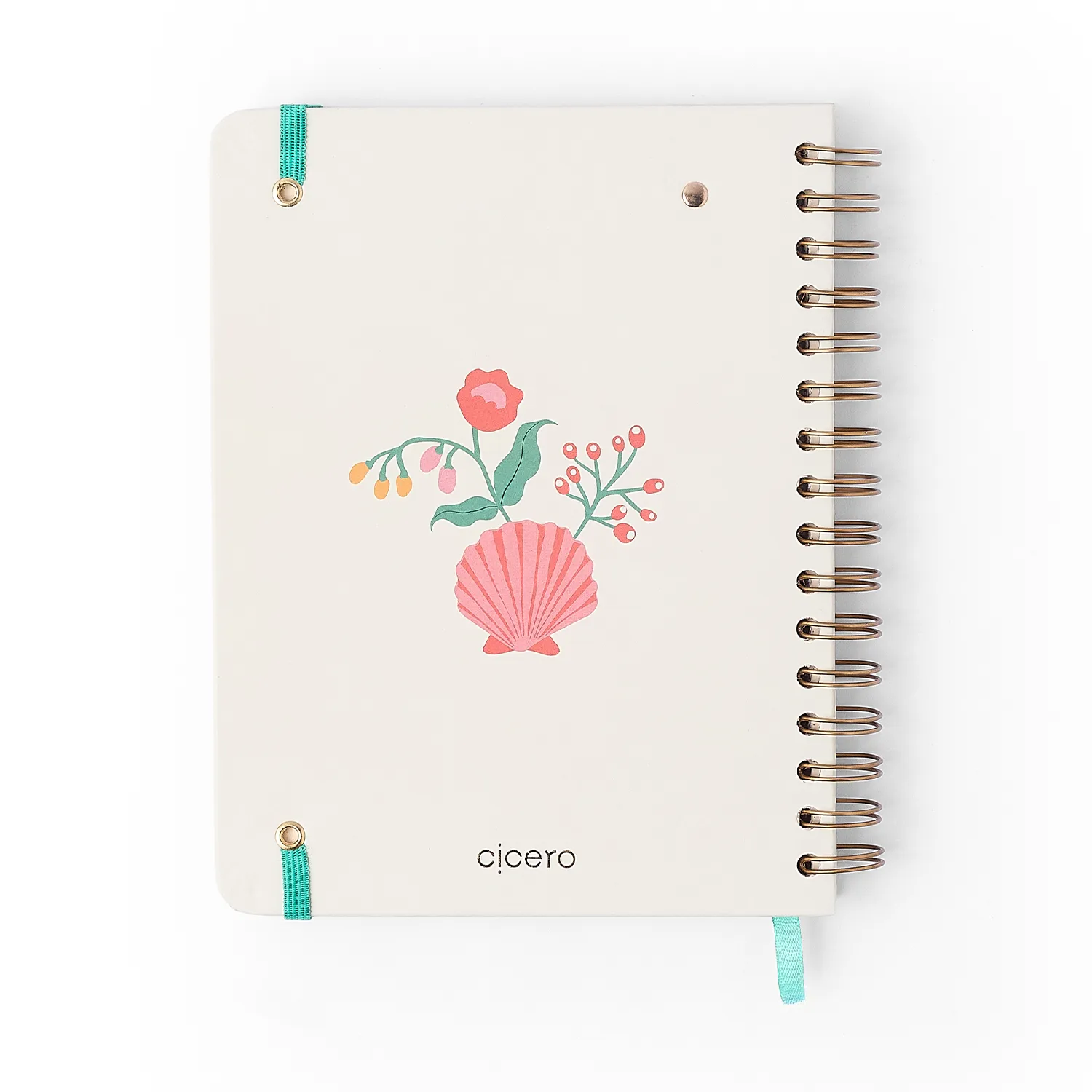 Agenda Planner Wire-o 2027 Noronha Semanal Notas c/ Divisórias A5 Pérola do Mar