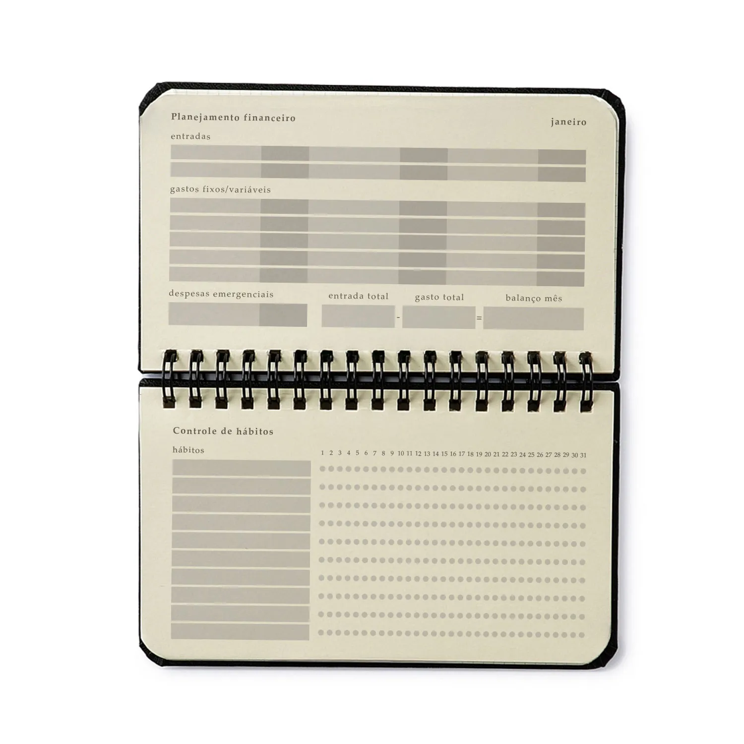 Agenda Planner Wire-o 2027 Noronha Semanal Office 15,5x9 Baia do Sancho