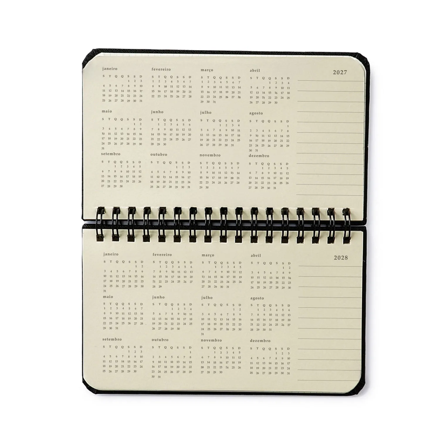 Agenda Planner Wire-o 2027 Noronha Semanal Office 15,5x9 Baia do Sancho