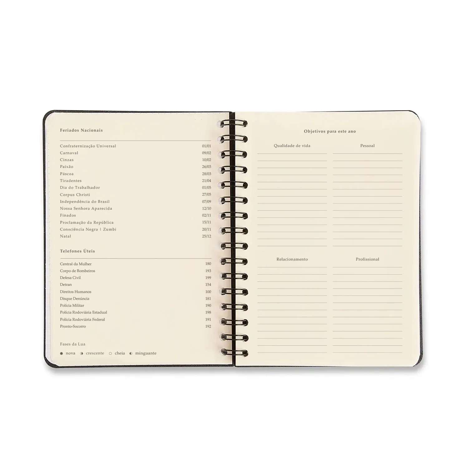 Agenda Planner Wire-o 2027 Petit Semanal Anotações A5 Passeio