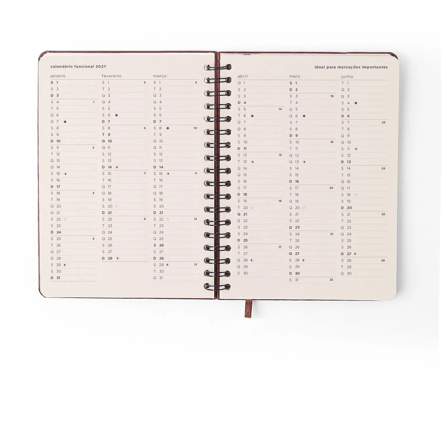 Agenda Planner Wire-o 2027 Petit Semanal Planejamento 17x24 Lambreta