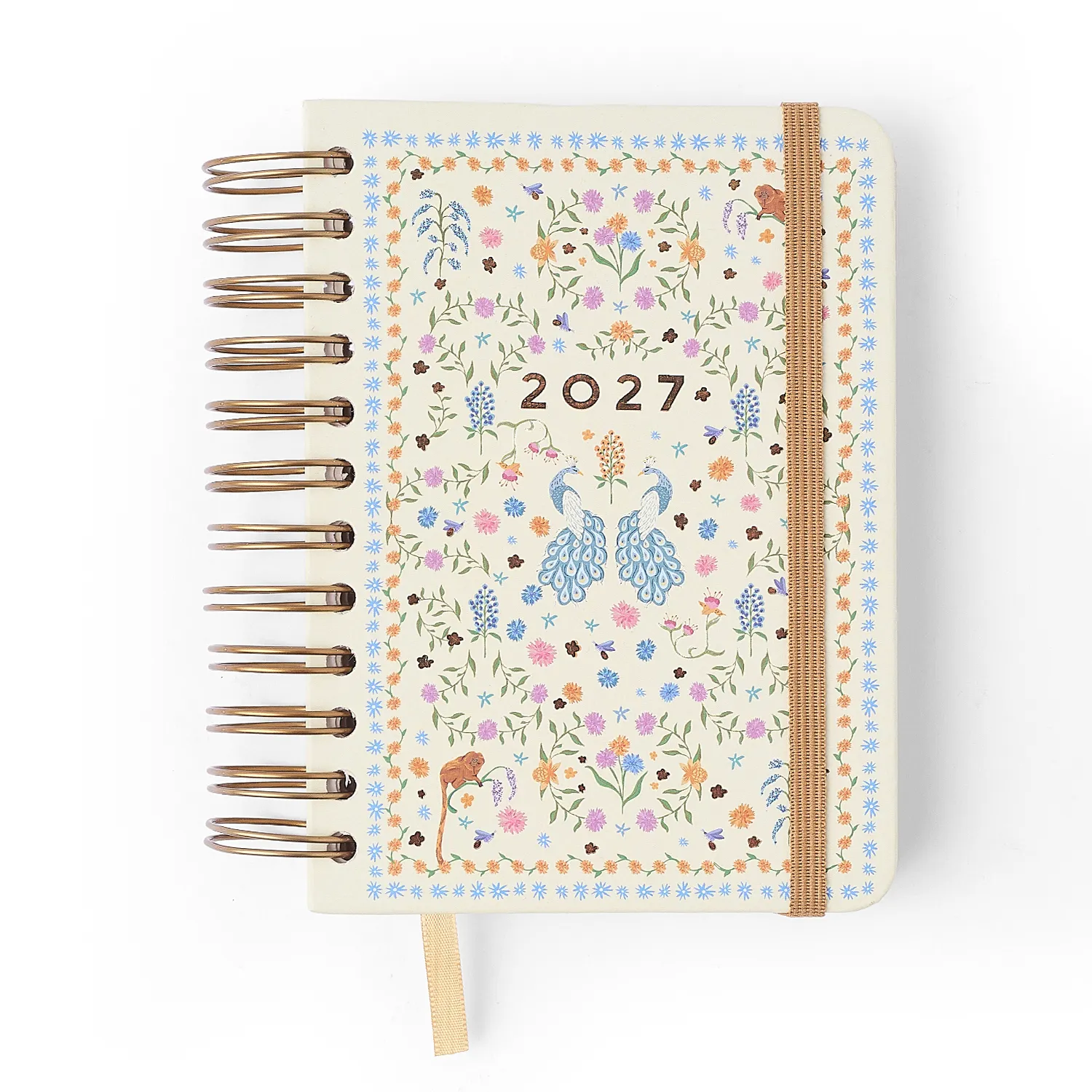 Agenda Planner Wire-o 2027 Relicário Diária 11,5x16 Realeza Off White