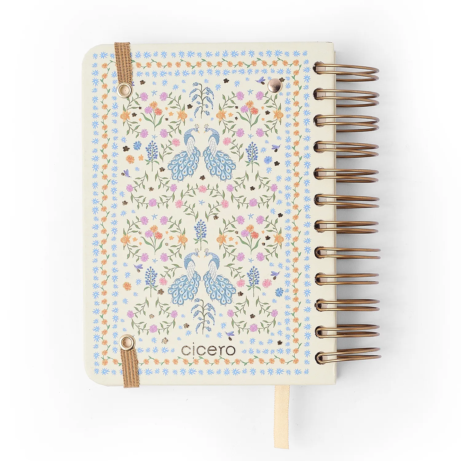 Agenda Planner Wire-o 2027 Relicário Diária 11,5x16 Realeza Off White