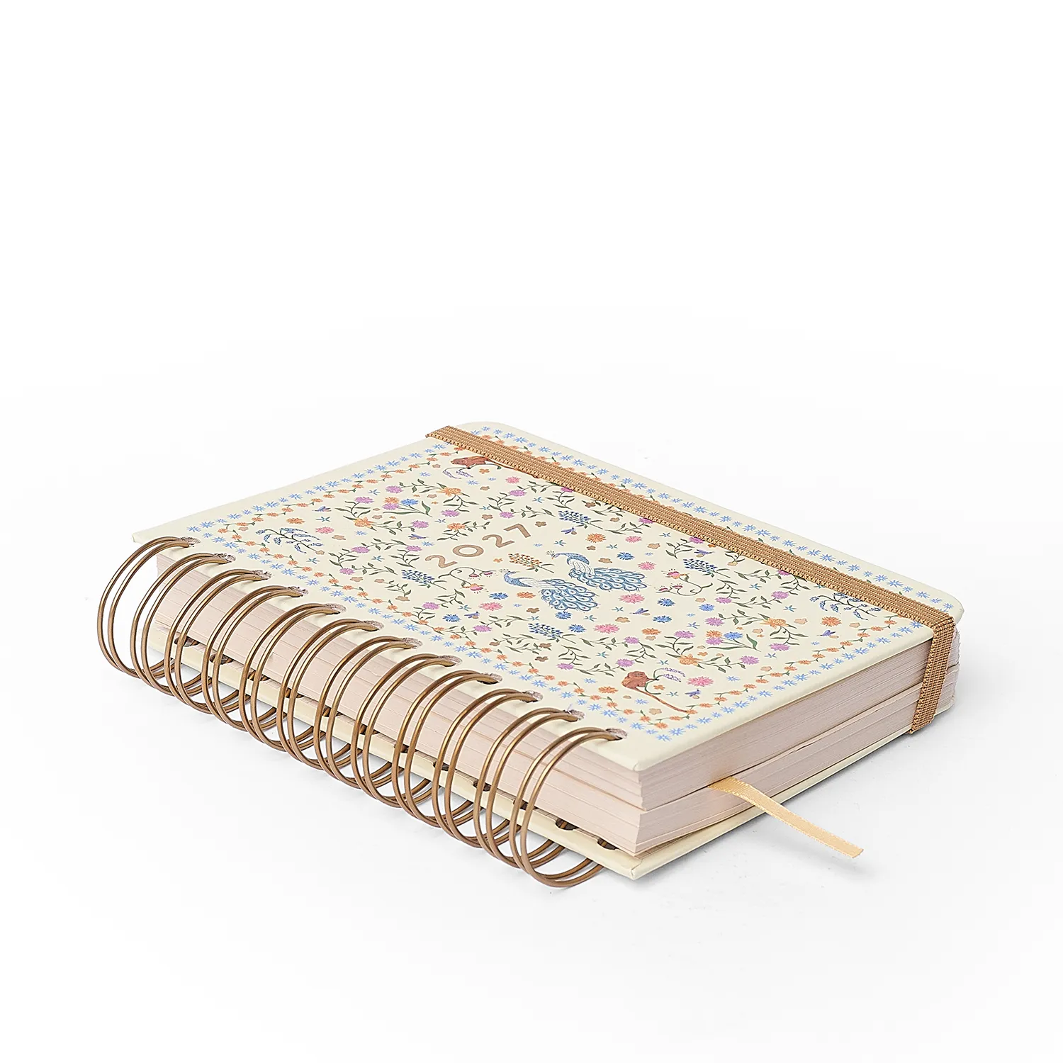 Agenda Planner Wire-o 2027 Relicário Diária 11,5x16 Realeza Off White