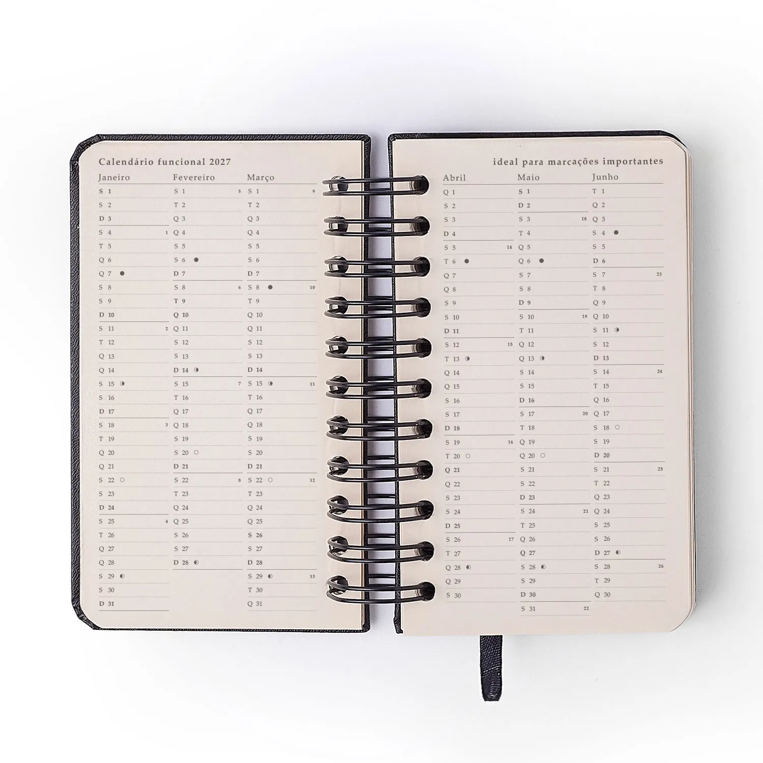 Agenda Planner Wire-o 2027 Relicário Diária 9x15,5 Botânica