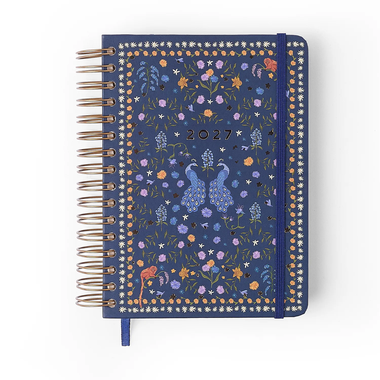 Agenda Planner Wire-o 2027 Relicário Diária A5 Realeza Marinho