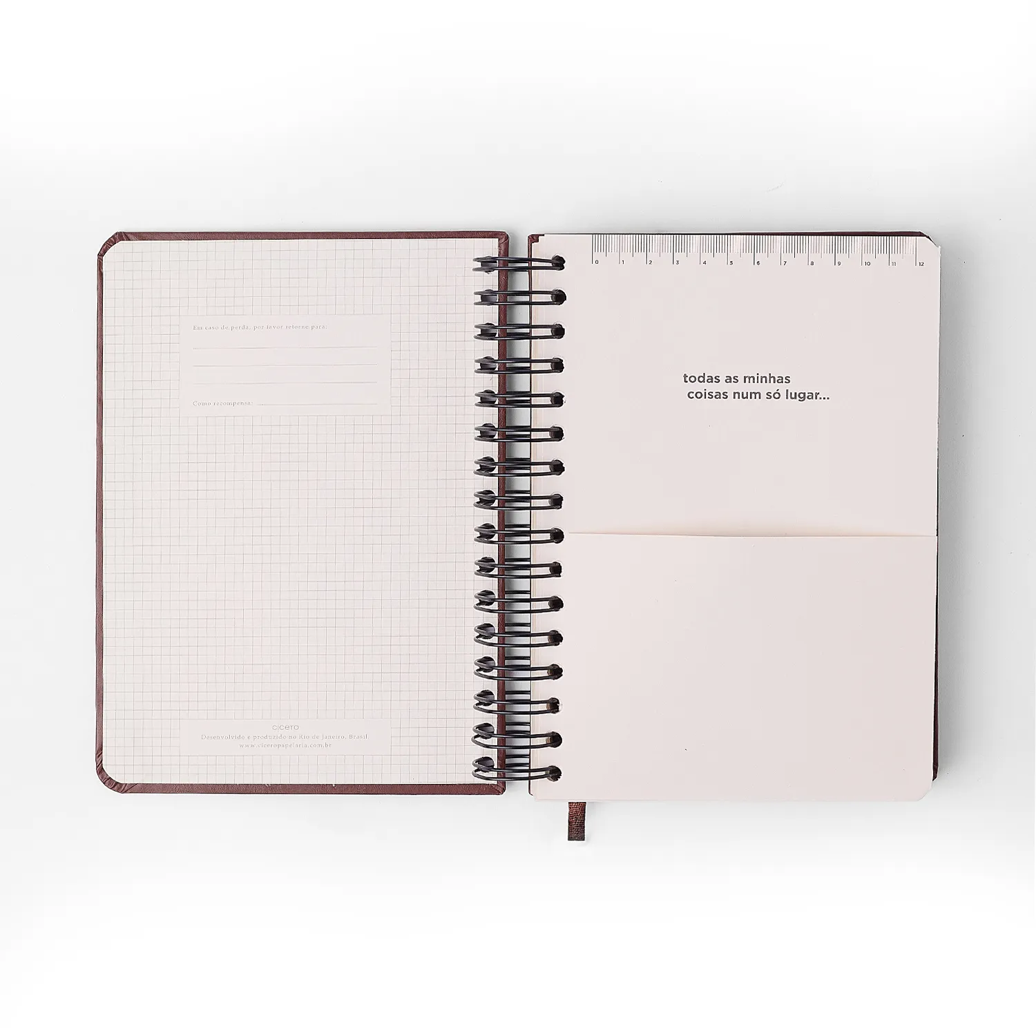 Agenda Planner Wire-o 2027 Relicário Diária A5 Secreto Coral