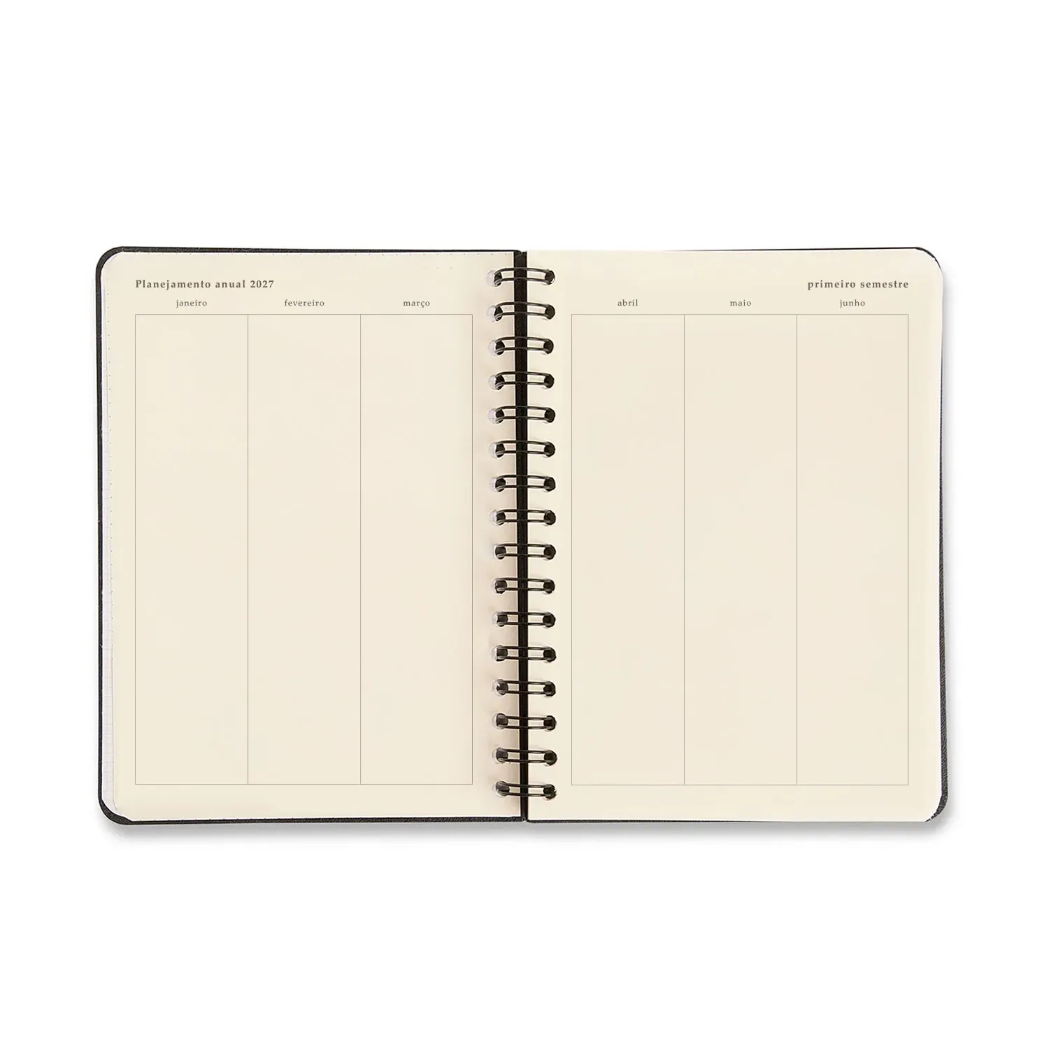 Agenda Planner Wire-o 2027 Relicário Diária A5 Secreto Coral